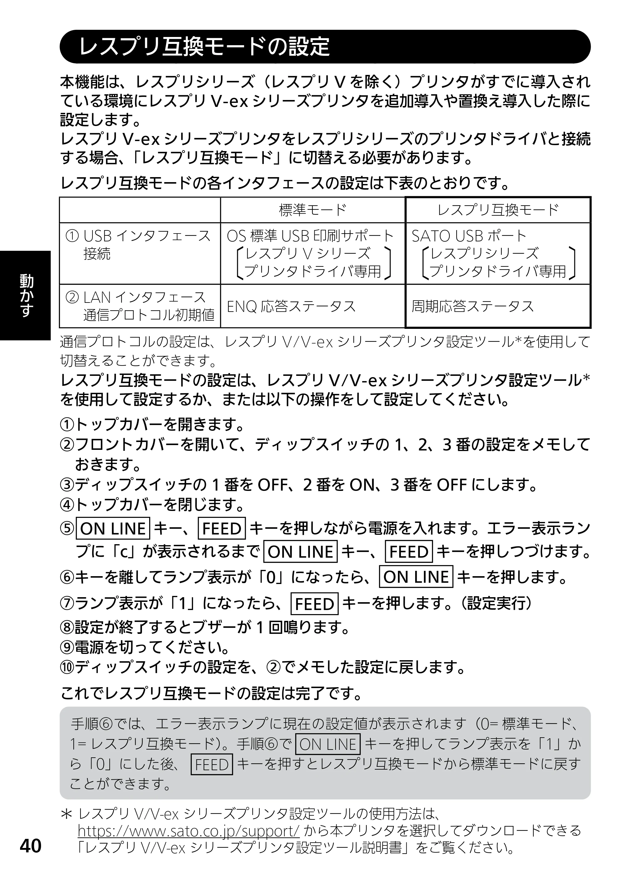 サトー L'esprit(レスプリ)V / V-exシリーズ / esprit(レスプリ)V / V-exシリーズ レスプリV-exシリーズ取扱説明書(第5版) — 原本ページ — 42ページ