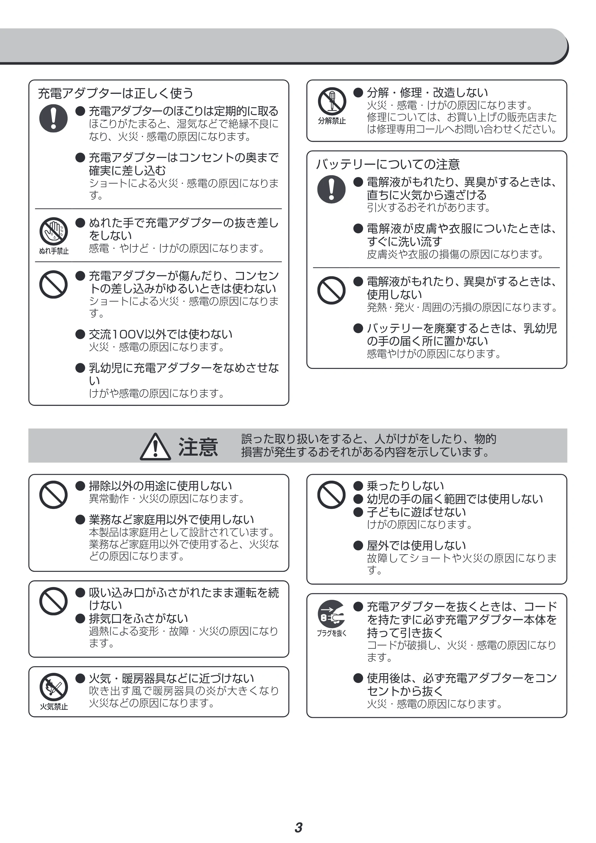 アイリスオーヤマ IC-H50 取扱説明書 — 原本ページ — 3ページ