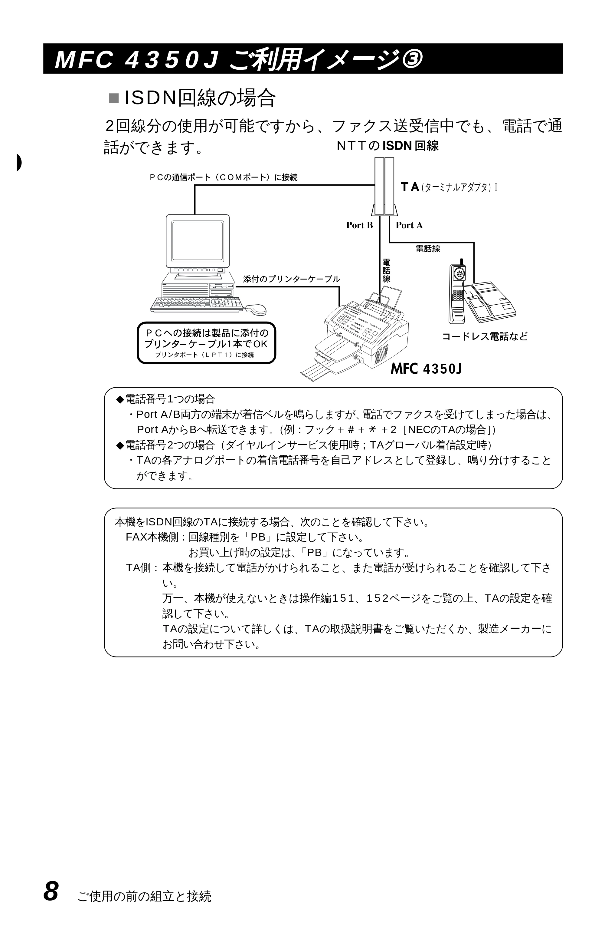 ブラザー MFC-4350J かんたん設置ガイド — 原本ページ — 18ページ