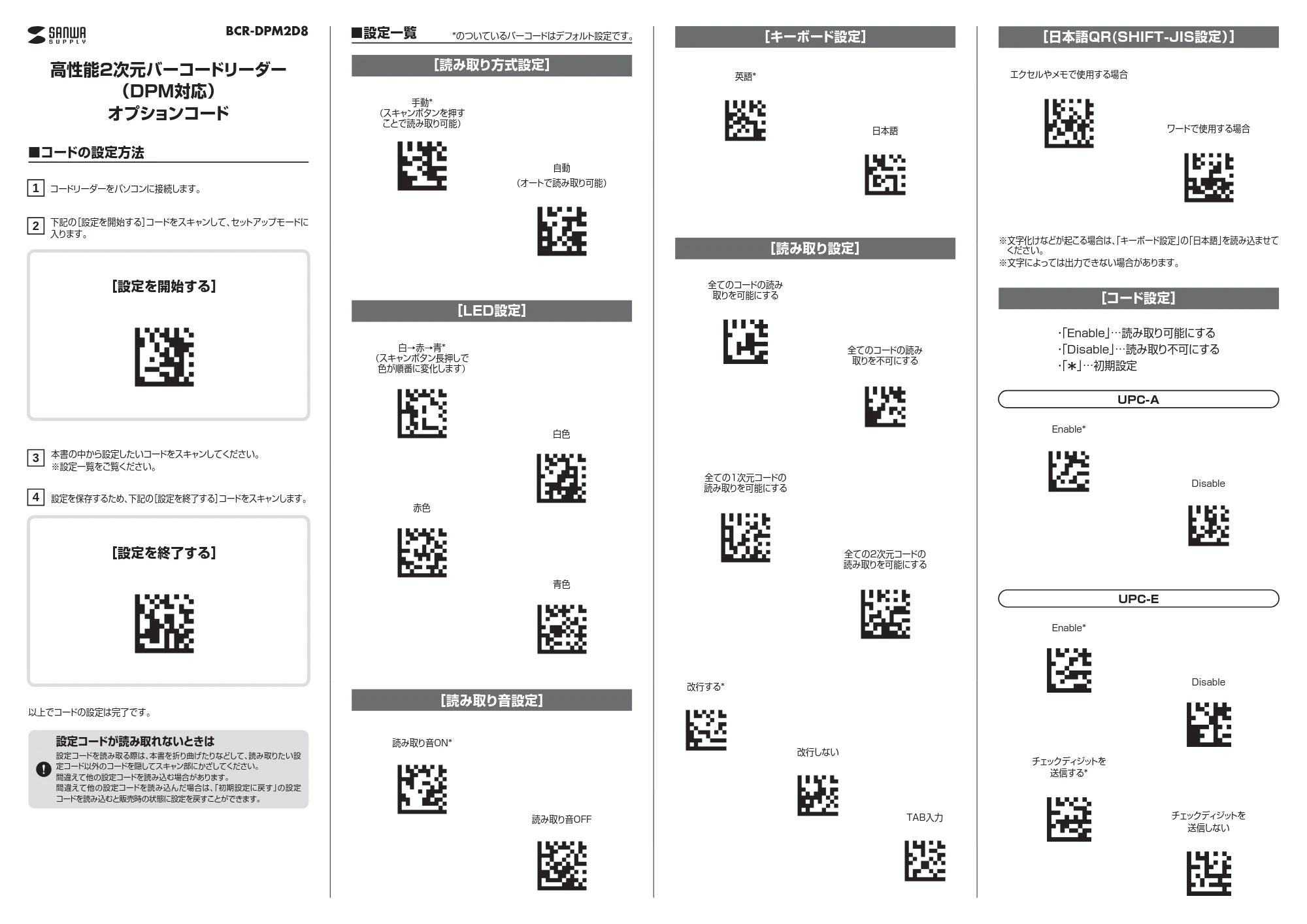 サンワサプライ BCR-DPM2D8 取扱説明書 — 原本ページ — 1ページ