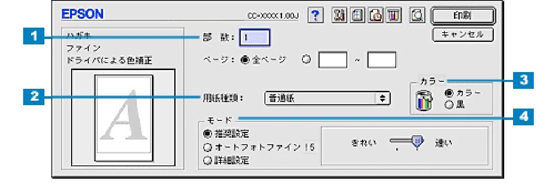 エプソン CC-600PX ユーザーズガイド for Macintosh — ハガキへの印刷方法 21 — 図版 21-1 — 21ページ