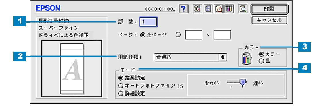 エプソン CC-600PX ユーザーズガイド for Macintosh — 封筒への印刷方法 32 — 図版 32-1 — 32ページ