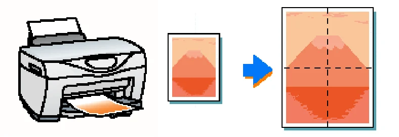 エプソン CC-600PX ユーザーズガイド for Macintosh — ポスター印刷(拡大分割して印刷) — 図版 46-1 — 46ページ