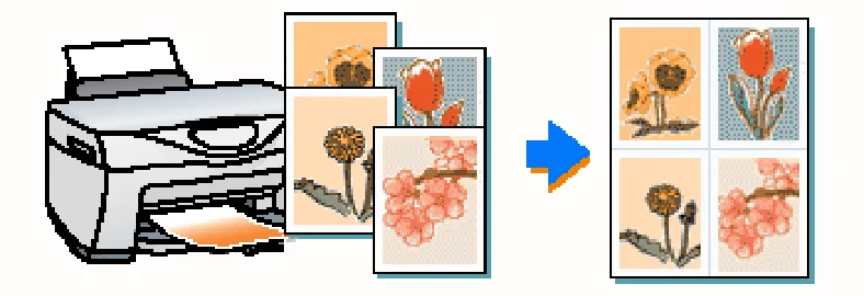 エプソン CC-600PX ユーザーズガイド for Macintosh — 用紙を節約して印刷(割付印刷) — 図版 58-1 — 58ページ