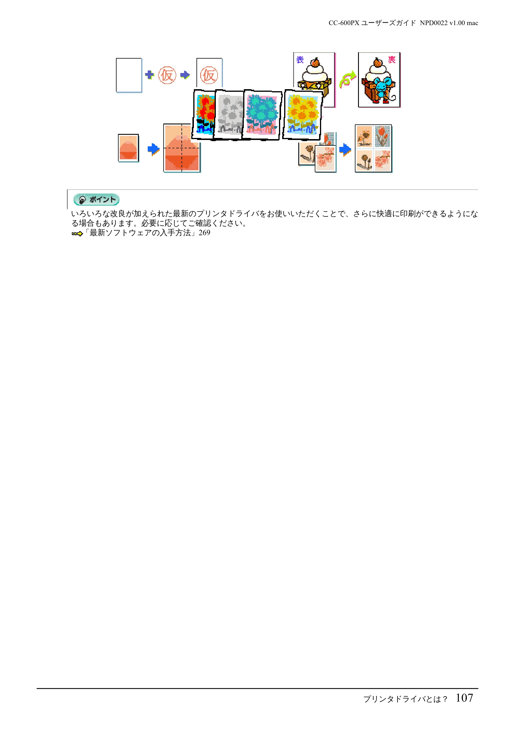 エプソン CC-600PX ユーザーズガイド for Macintosh — プリンタドライバとは?107 — 図版 107-1 — 107ページ