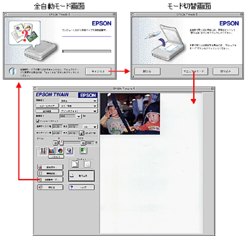 エプソン CC-600PX ユーザーズガイド for Macintosh — EPSON TWAIN の起動145 — 図版 145-2 — 145ページ