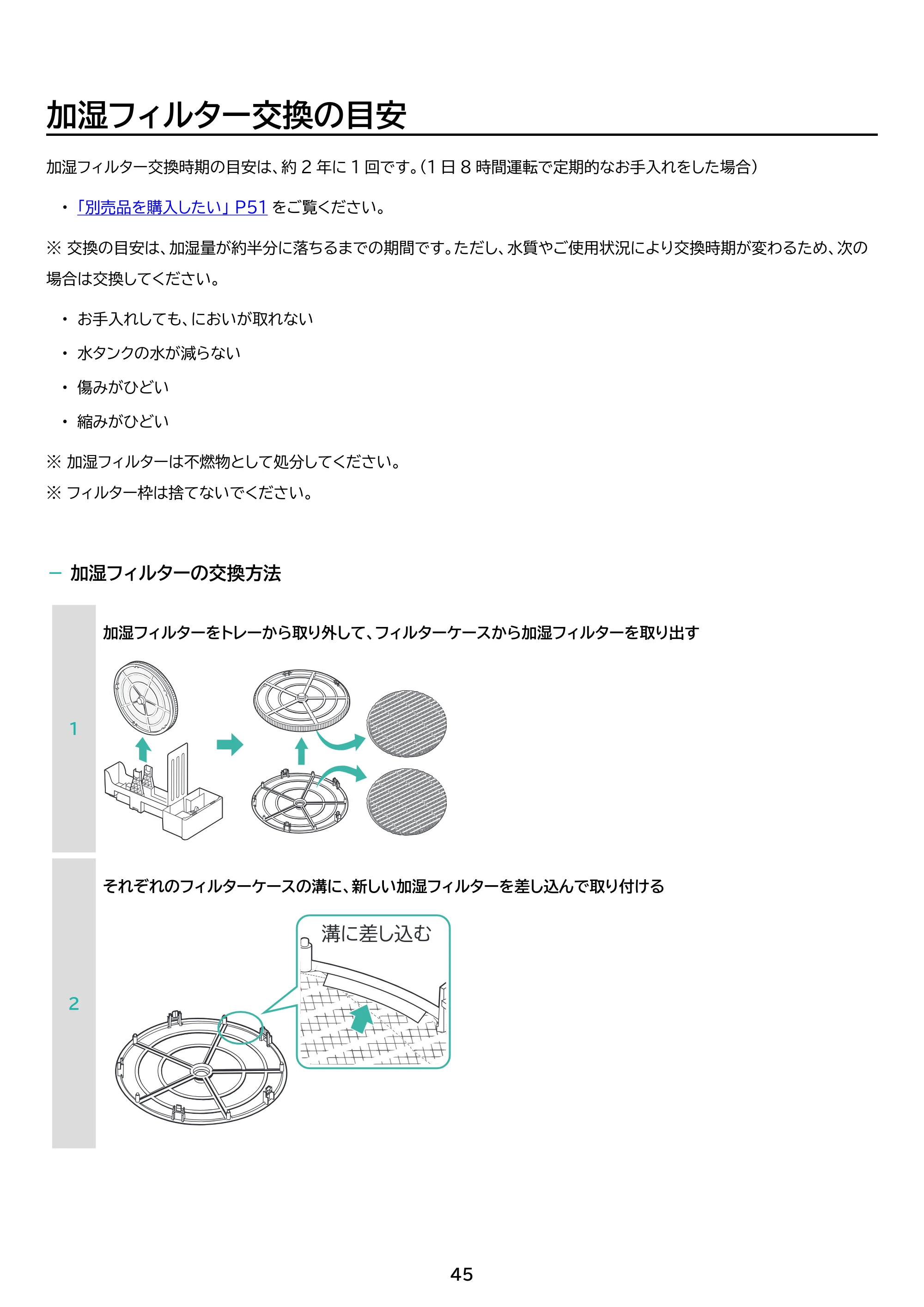 アイリスオーヤマ KAP-AH501 取扱説明書 — 原本ページ — 45ページ