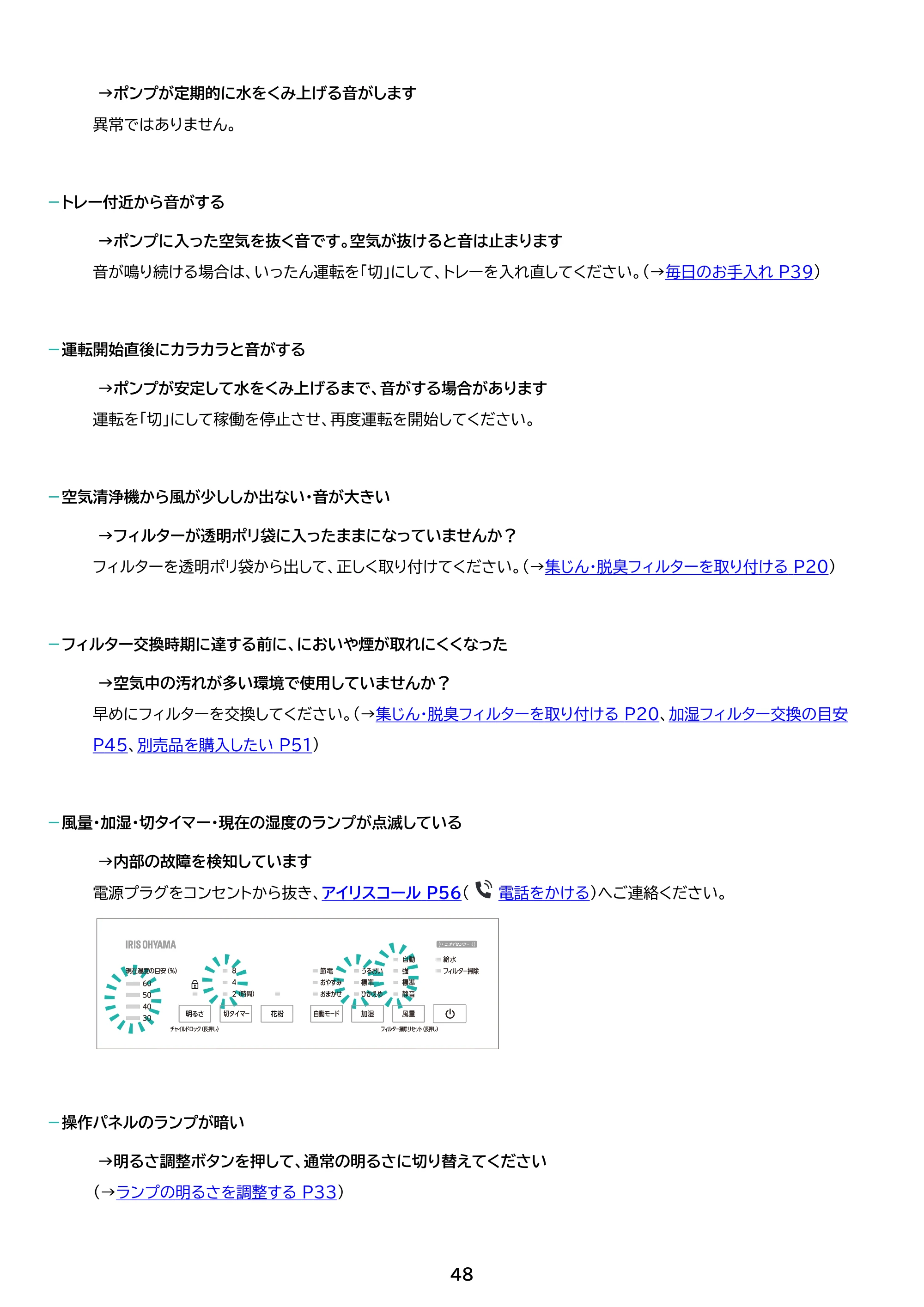 アイリスオーヤマ KAP-AH501 取扱説明書 — 原本ページ — 48ページ