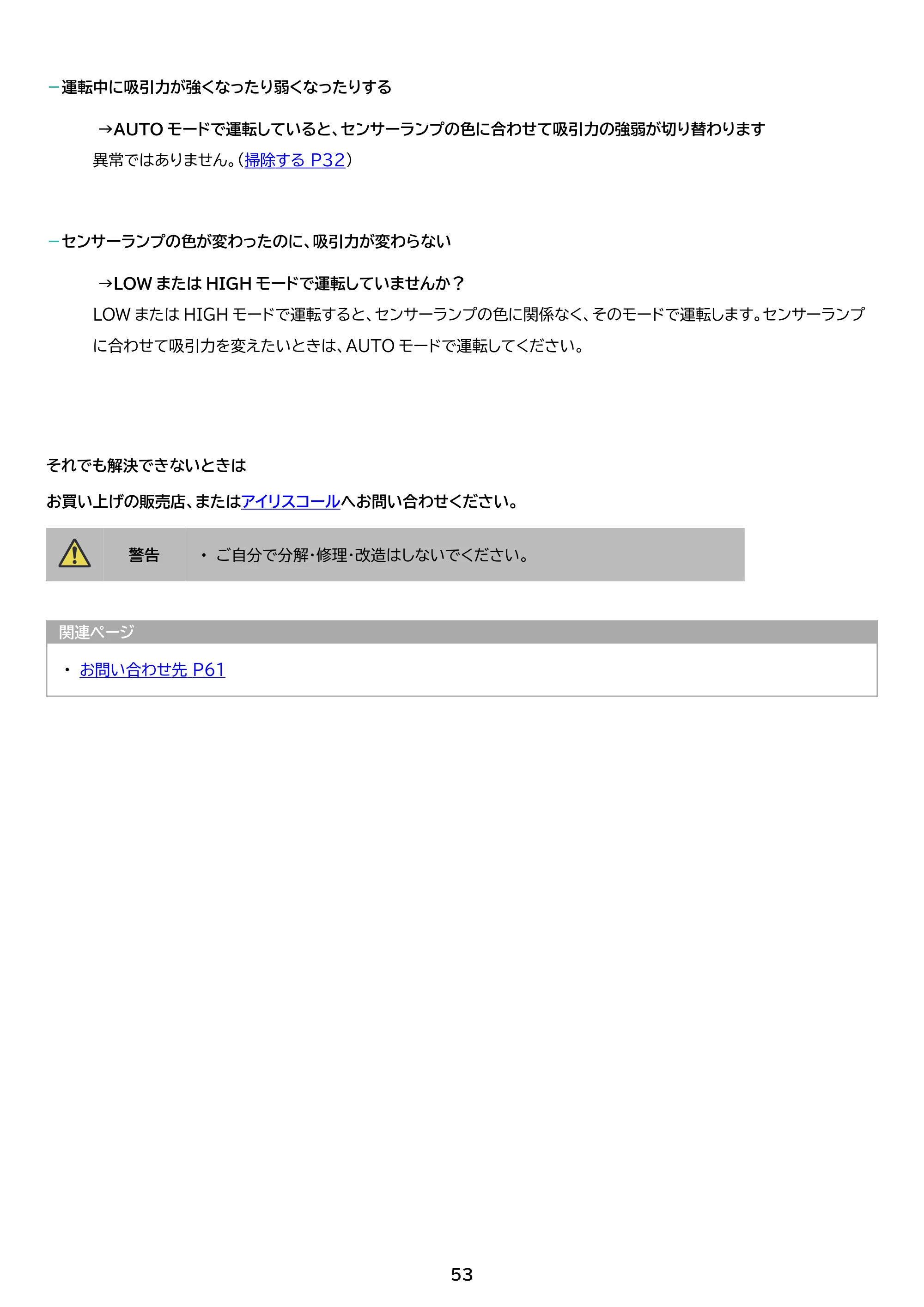 アイリスオーヤマ SCD-U1P 取扱説明書 — 原本ページ — 53ページ