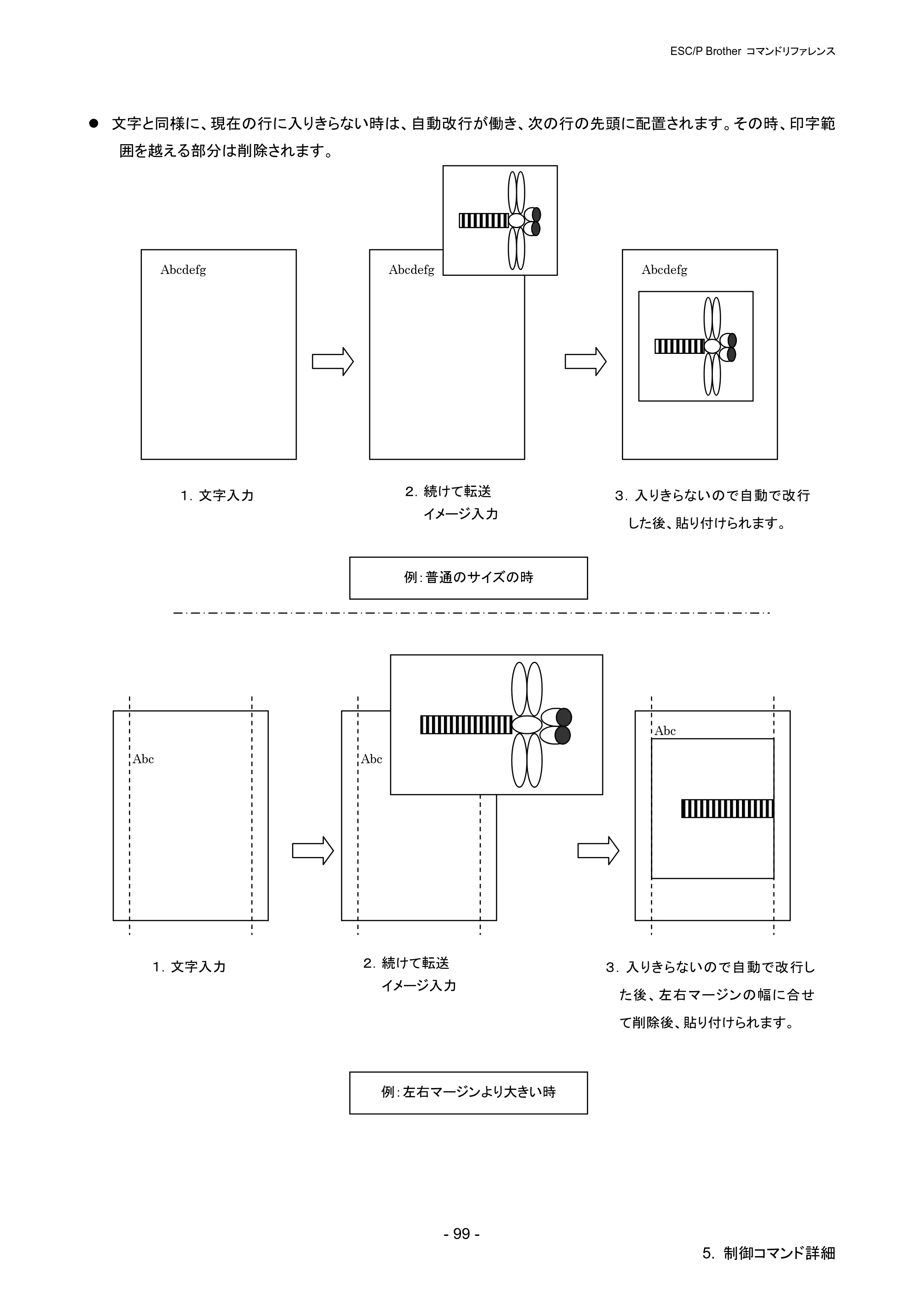 ブラザー PJ-723 / PJ-763 / PJ-763MFi ESC/ P Brother コマンドリファレンス — 原本ページ — 105ページ