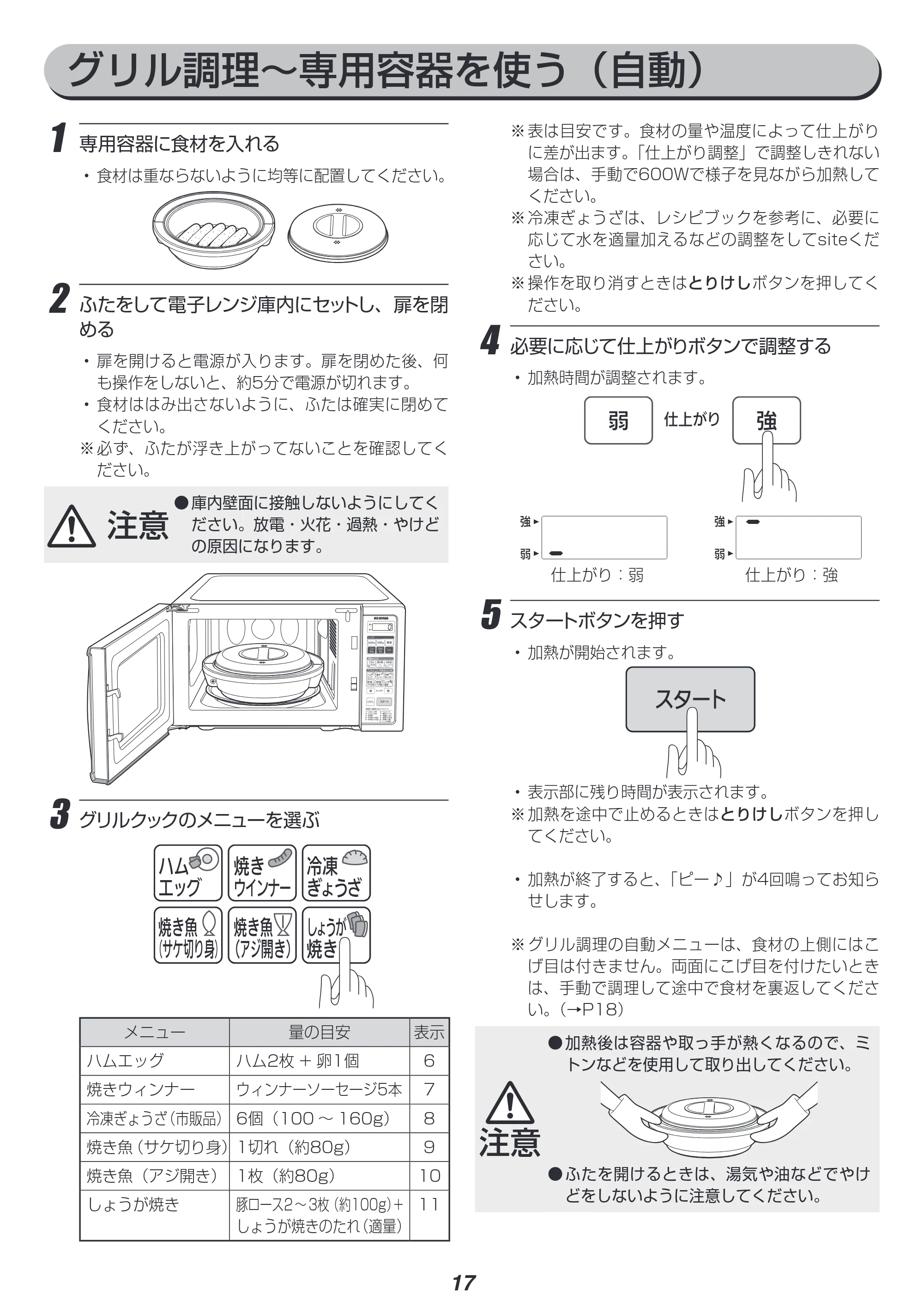 アイリスオーヤマ IMBY-T17 取扱説明書 — 原本ページ — 17ページ