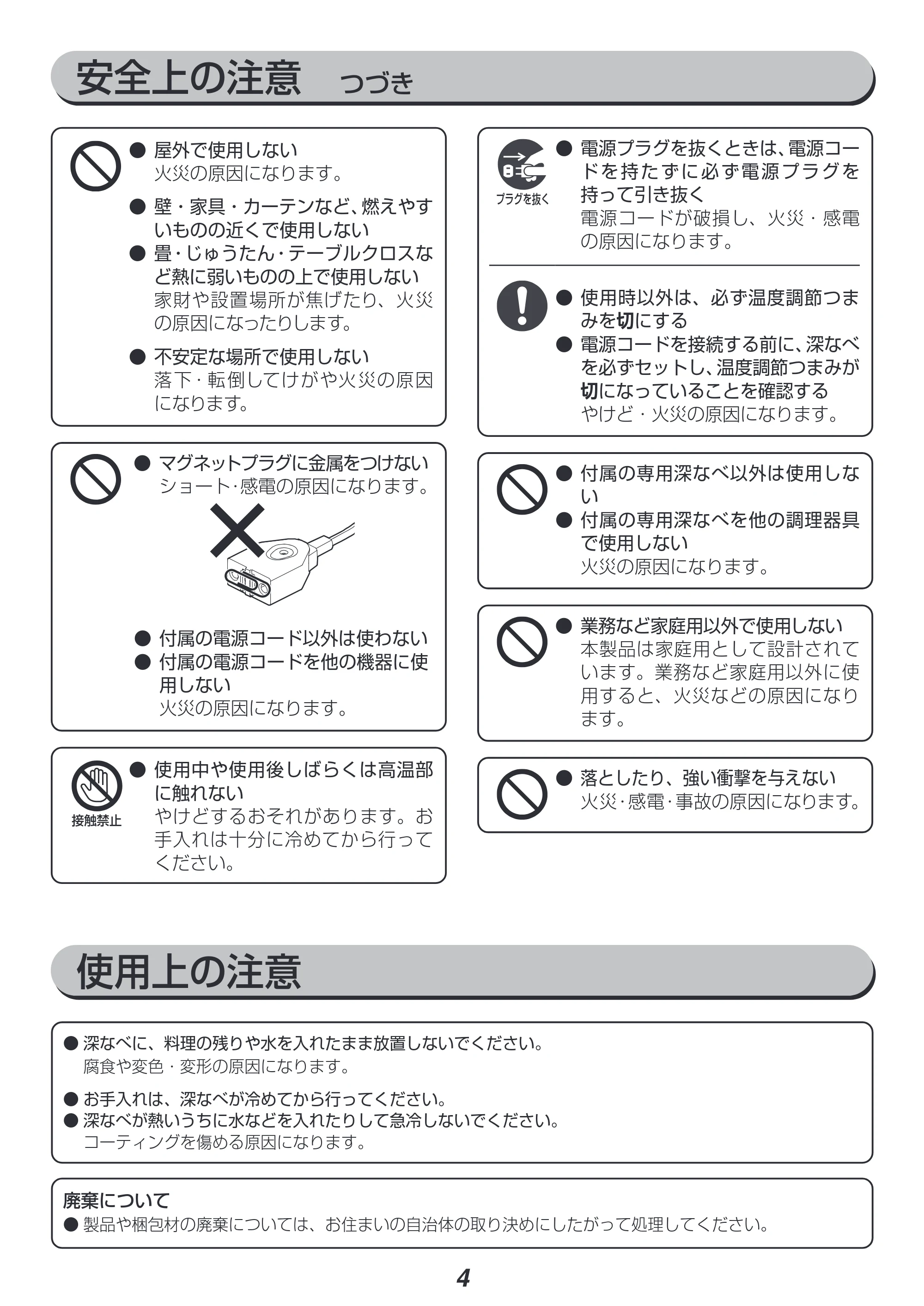 アイリスオーヤマ IGU-B1 取扱説明書 — 原本ページ — 4ページ