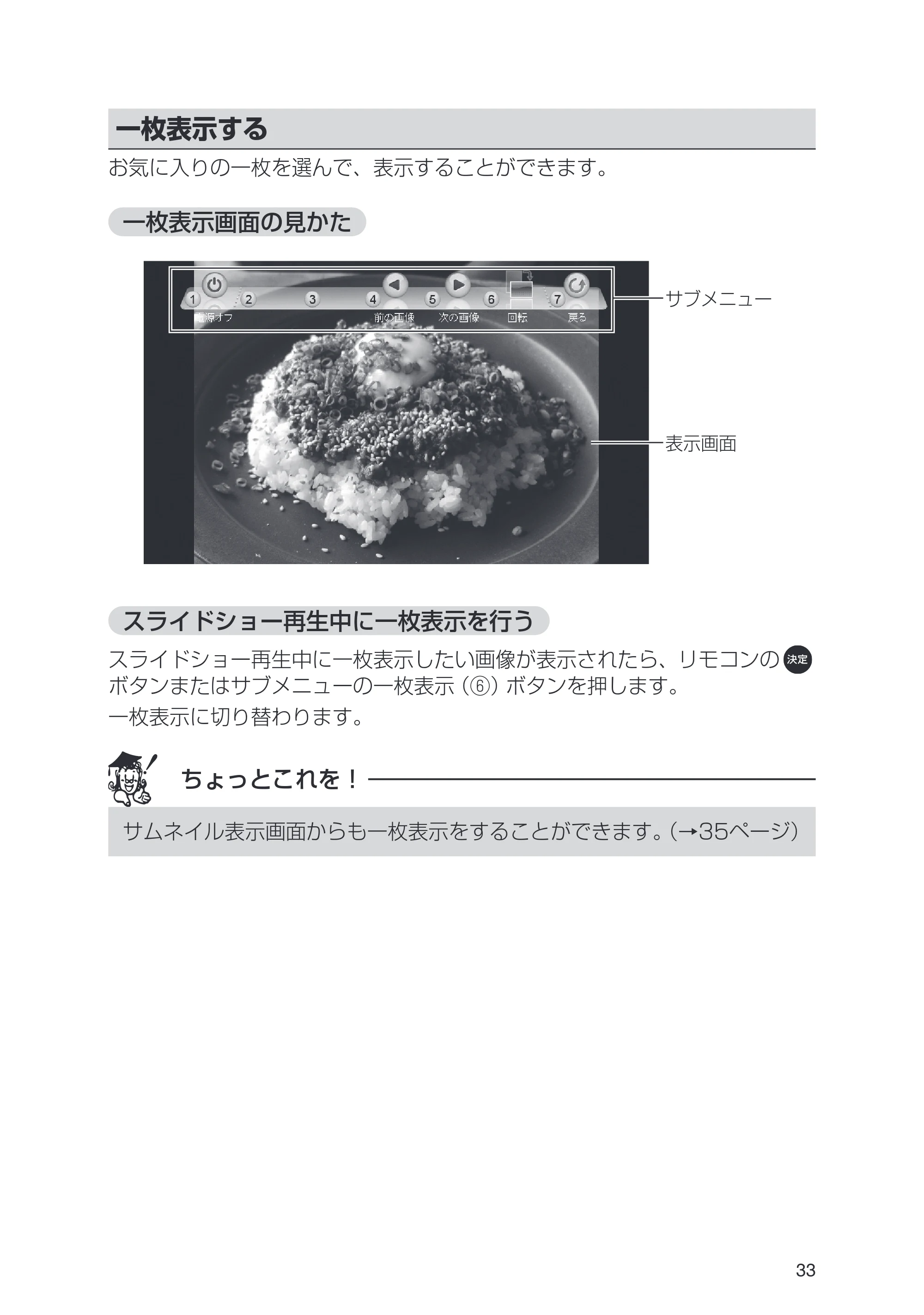 日立 HPF-A7 取扱説明書 — 一枚表示する — 原本ページ — 33ページ