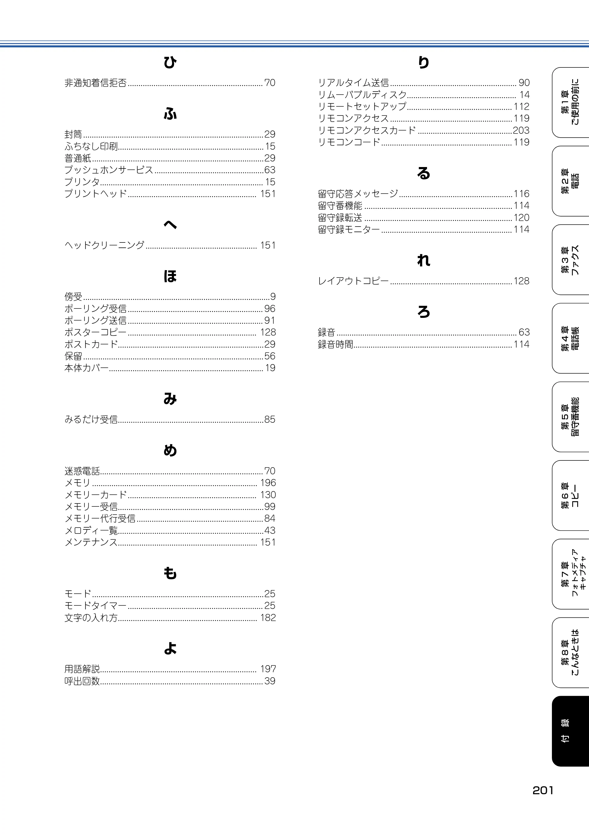 ブラザー MFC-830CLN / MFC-830CLWN / MFC-840CLN 取扱説明書（本体） — 原本ページ — 202ページ