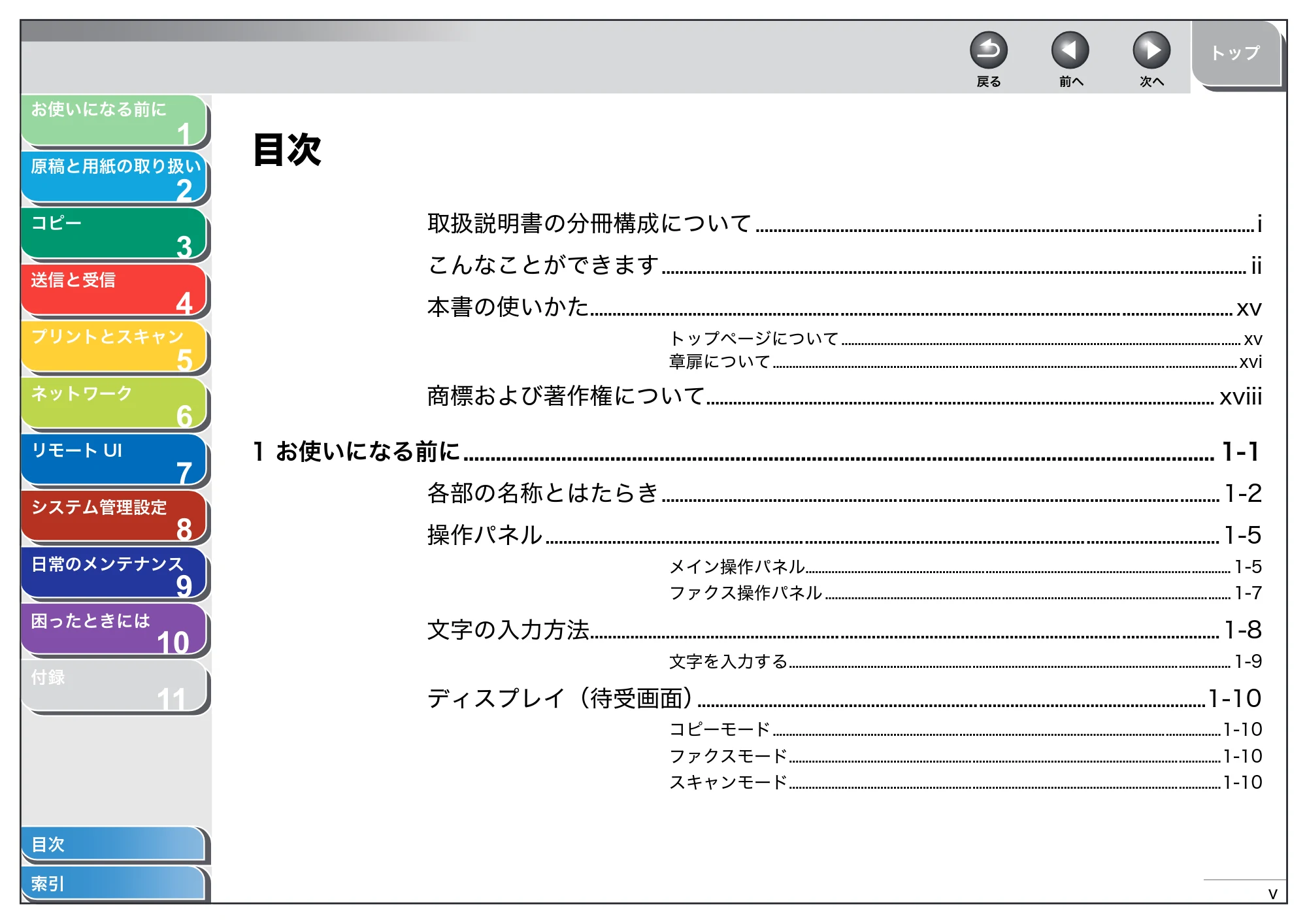 キヤノン MF4270 操作ガイド（総合編） （PDF形式／11.49Mバイト） — 目次 — 原本ページ — 6ページ