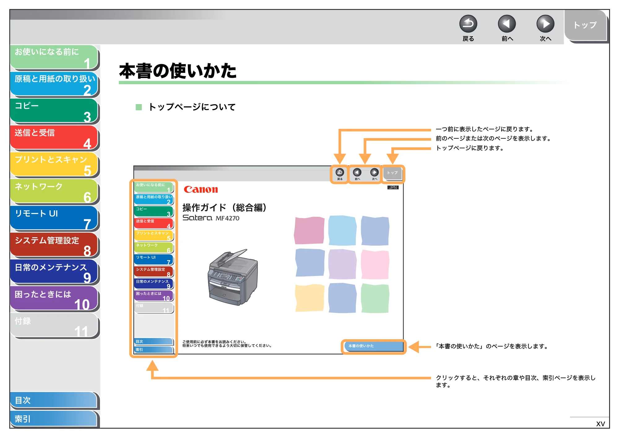 キヤノン MF4270 操作ガイド（総合編） （PDF形式／11.49Mバイト） — 本書の使いかた — 原本ページ — 16ページ