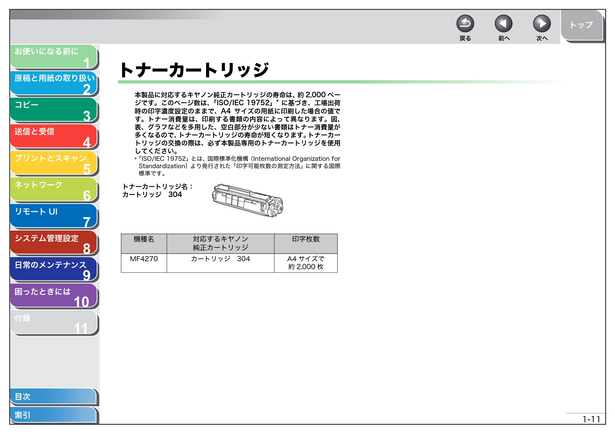 キヤノン MF4270 操作ガイド（総合編） （PDF形式／11.49Mバイト） — トナーカートリッジ — 原本ページ — 30ページ
