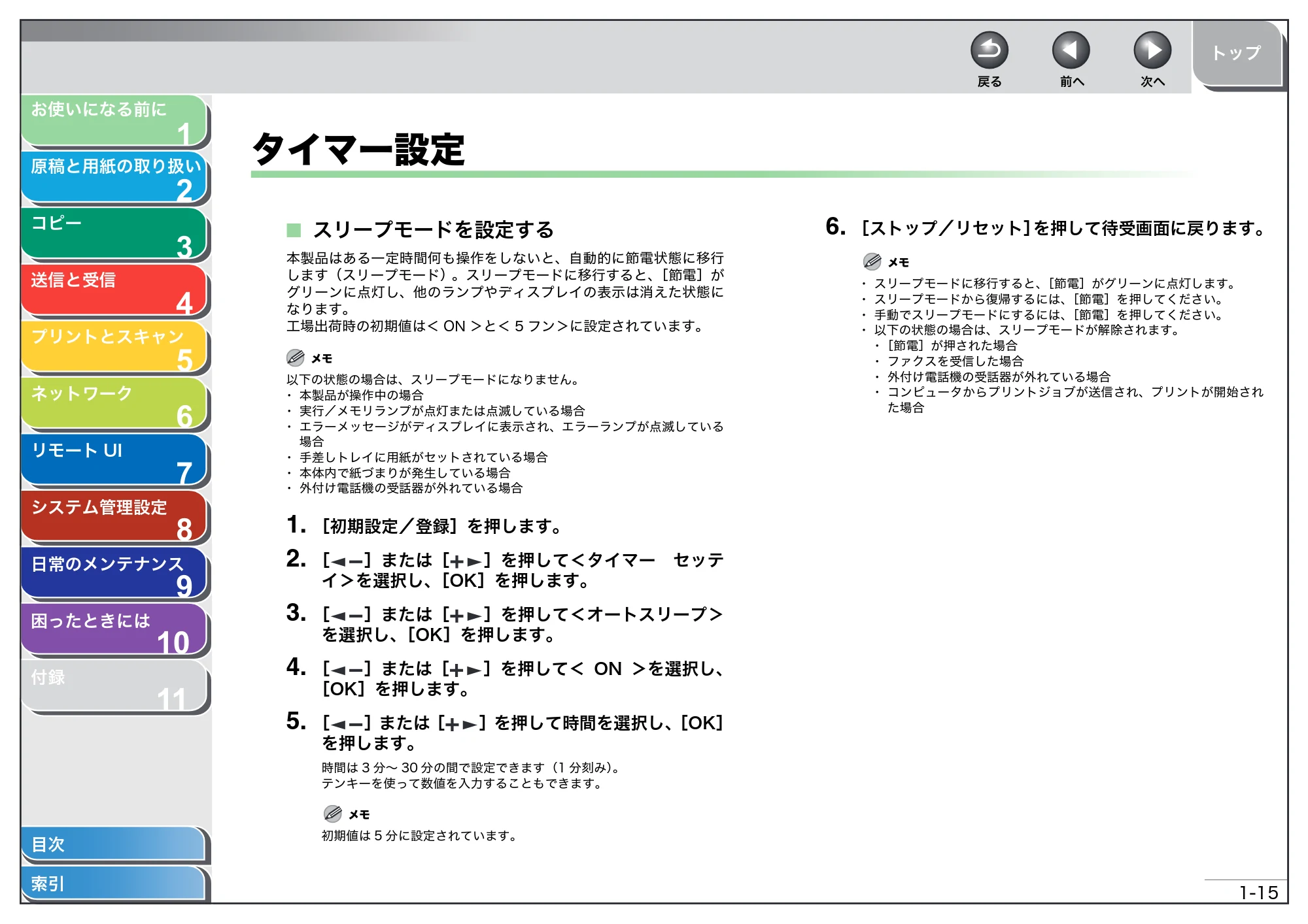 キヤノン MF4270 操作ガイド（総合編） （PDF形式／11.49Mバイト） — タイマー設定 — 原本ページ — 34ページ