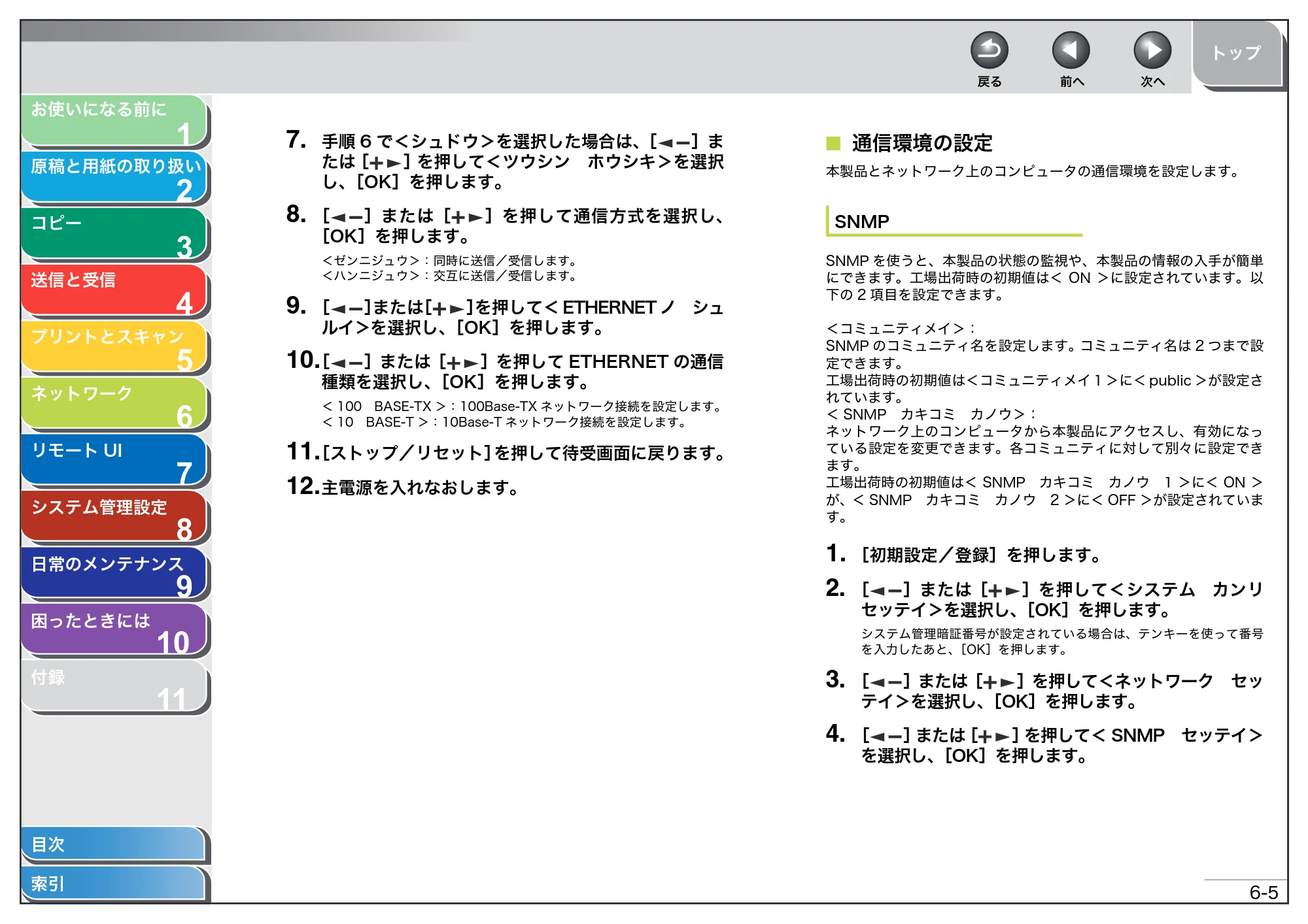キヤノン MF4270 操作ガイド（総合編） （PDF形式／11.49Mバイト） — 通信環境の設定 — 原本ページ — 96ページ