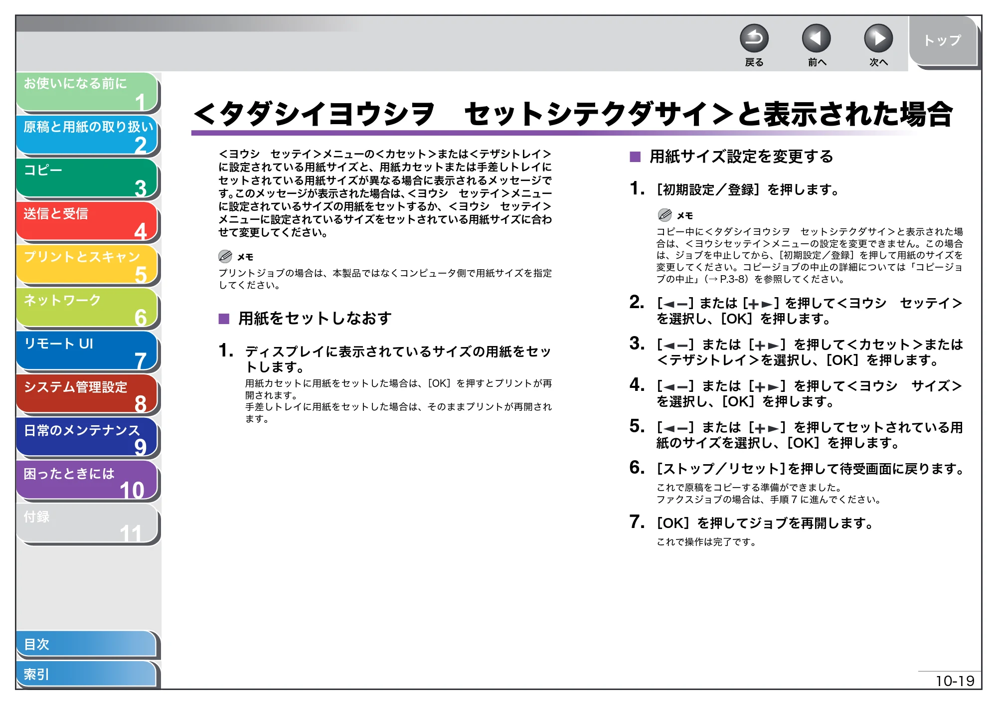 キヤノン MF4270 操作ガイド（総合編） （PDF形式／11.49Mバイト） — ＜タダシイヨウシヲ セットシテクダサイ＞と表示された場合 — 原本ページ — 163ページ