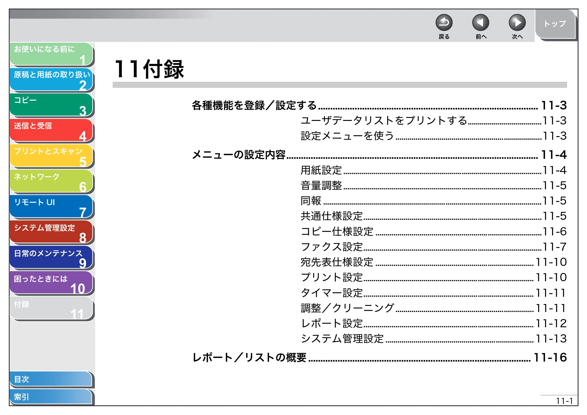 キヤノン MF4270 操作ガイド（総合編） （PDF形式／11.49Mバイト） — 11 付録 — 原本ページ — 182ページ
