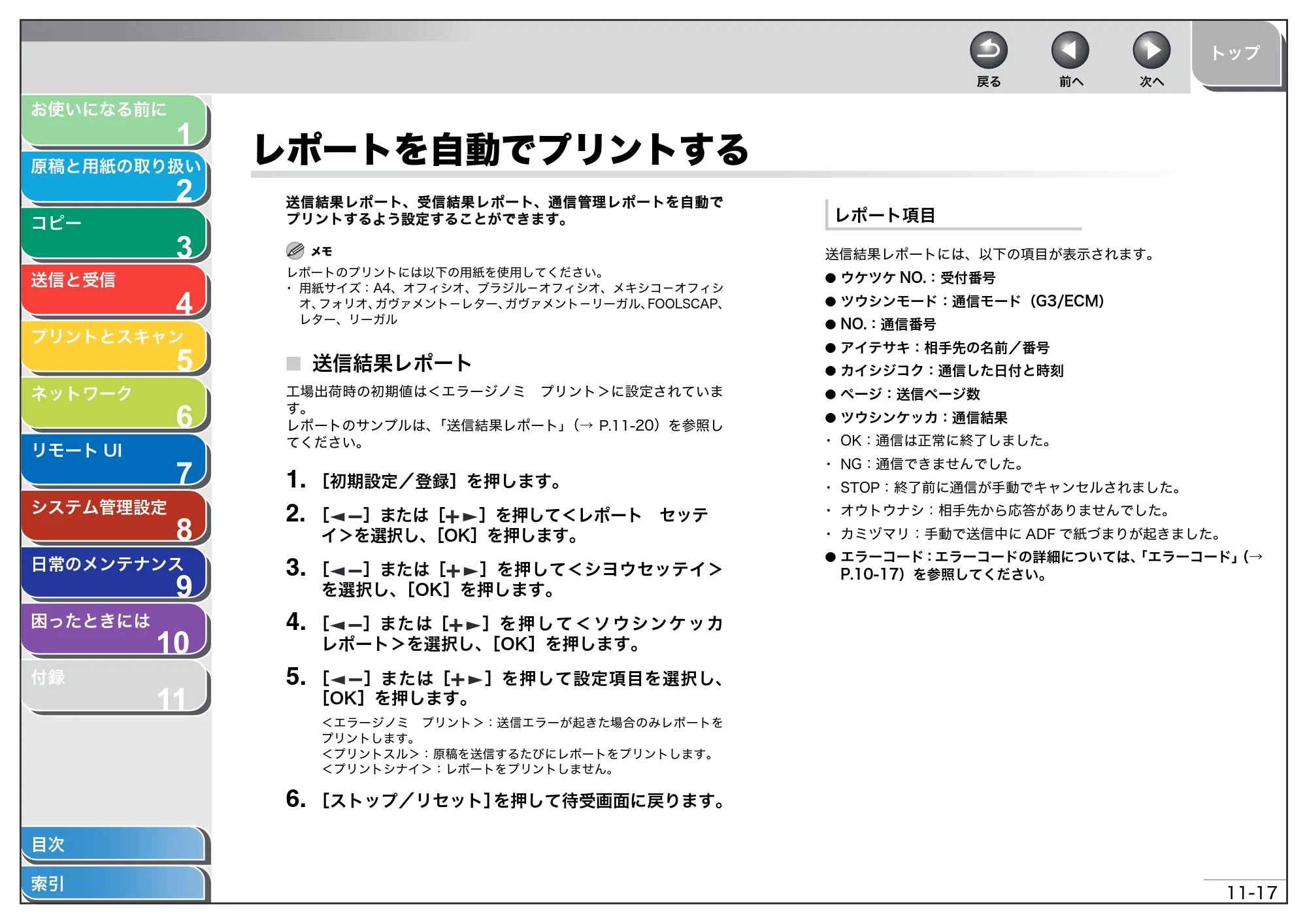 キヤノン MF4270 操作ガイド（総合編） （PDF形式／11.49Mバイト） — レポートを自動でプリントする — 原本ページ — 198ページ