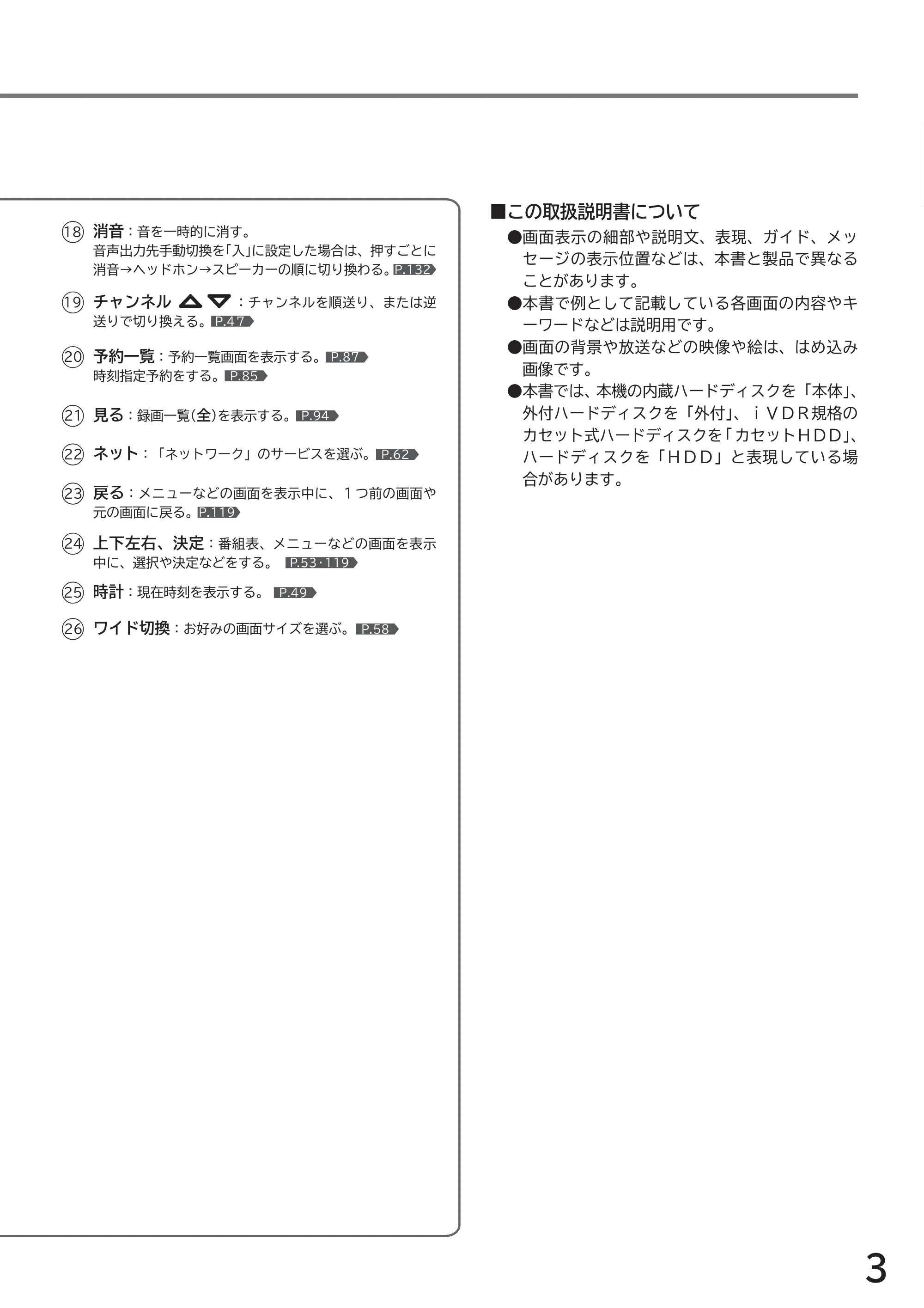 日立 L43-GP35 / L32-GP35 取扱説明書 — ■ この取扱説明書について — 原本ページ — 3ページ