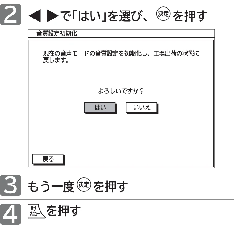 日立 L43-GP35 / L32-GP35 取扱説明書 — 音質調整をする — 図版 131-3 — 131ページ