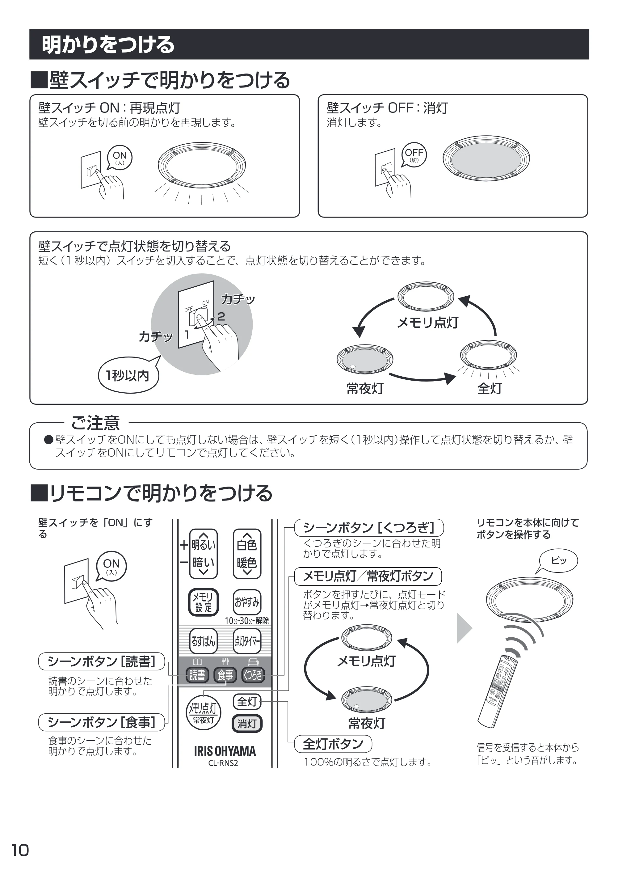 アイリスオーヤマ CL12DL-IN 取扱説明書 — 原本ページ — 10ページ