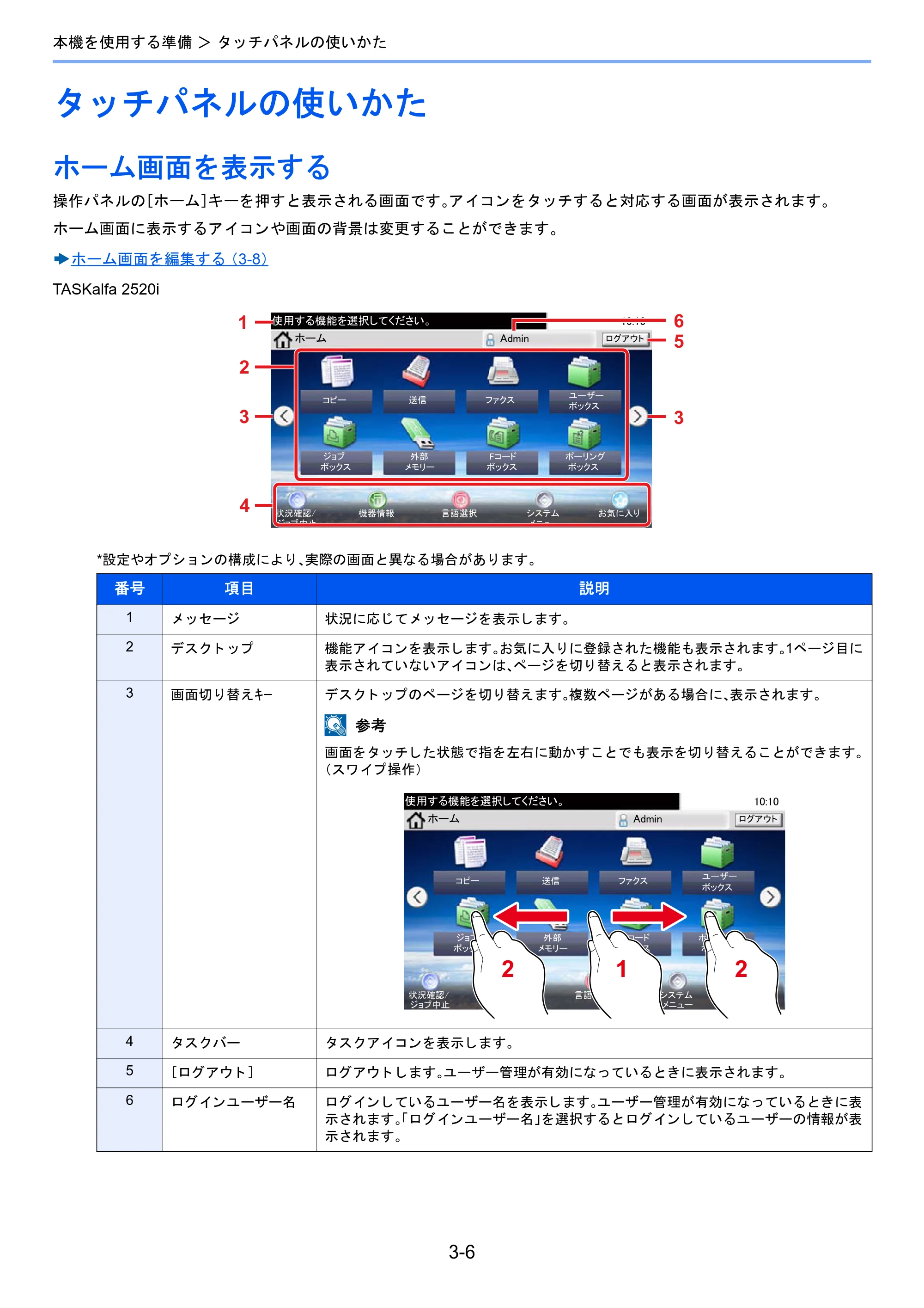 京セラ TASKalfa 2510i/2510i+ / TASKalfa 2520i/2520i+ TASKalfa 2520i/2520i+/2510i/2510i+ 使用説明書 — タッチパネルの使いかた — 原本ページ — 128ページ