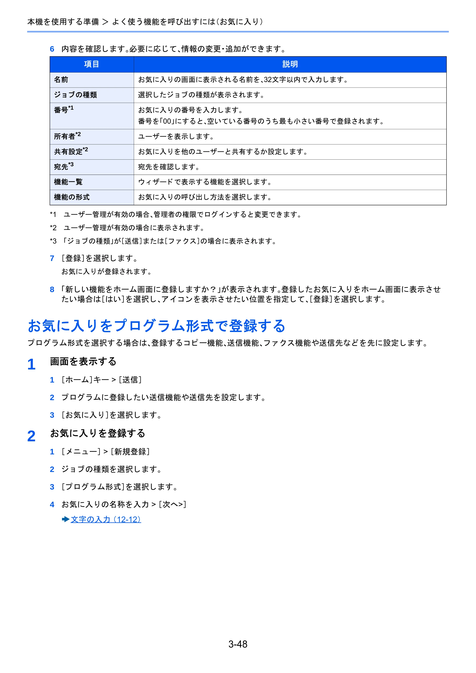 京セラ TASKalfa 2510i/2510i+ / TASKalfa 2520i/2520i+ TASKalfa 2520i/2520i+/2510i/2510i+ 使用説明書 — お気に入りをプログラム形式で登録する — 原本ページ — 170ページ
