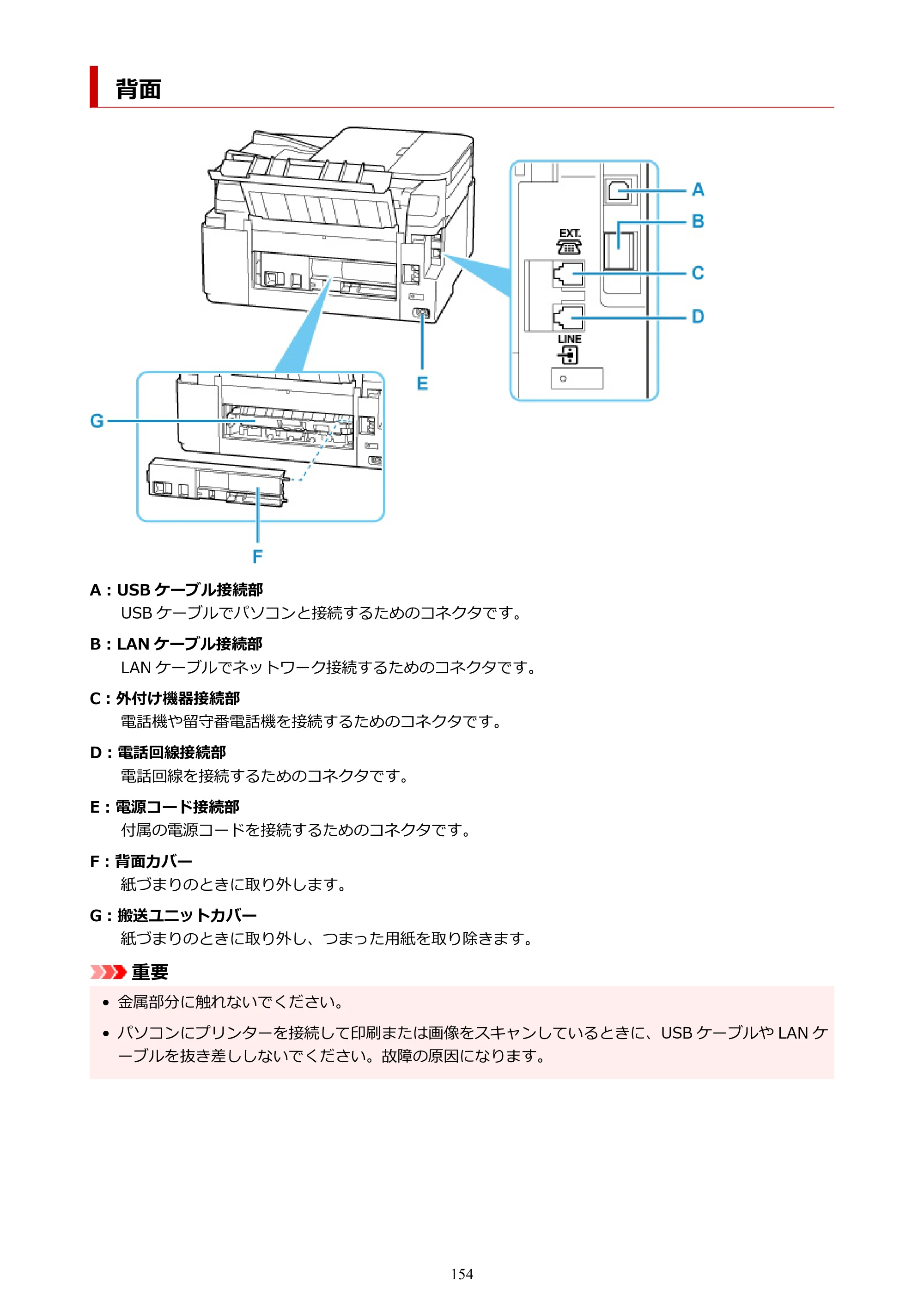 キヤノン G7030 オンラインマニュアル PDF版 （Windows版） 2019年12月12日掲載（PDF：15.7MB） — 背面 — 原本ページ — 154ページ