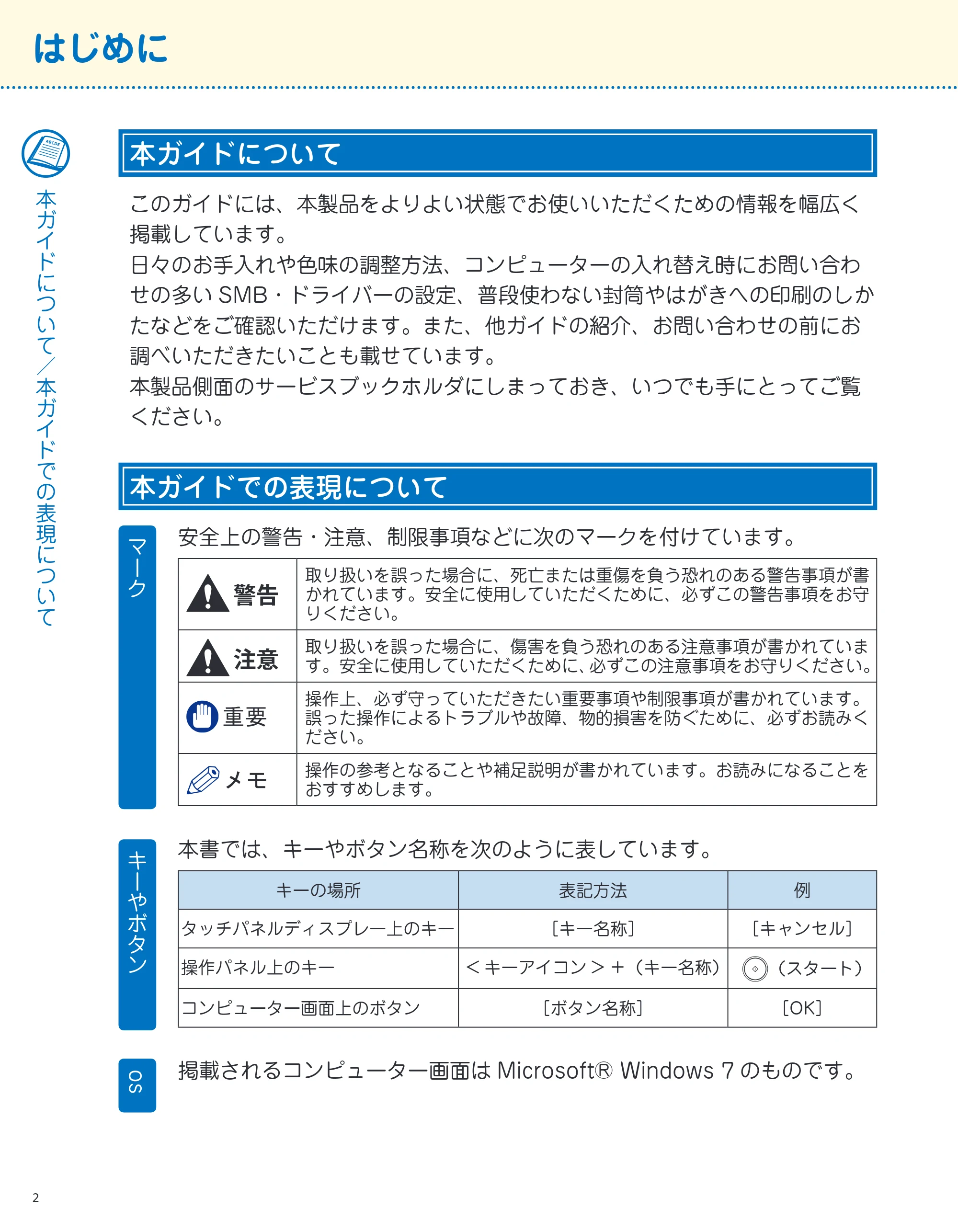 キヤノン imageRUNNER-ADVANCE C2218F-V サポートガイド 2015年1月22日更新（13.4MB）（PDF：13.4MB） — はじめに — 原本ページ — 2ページ
