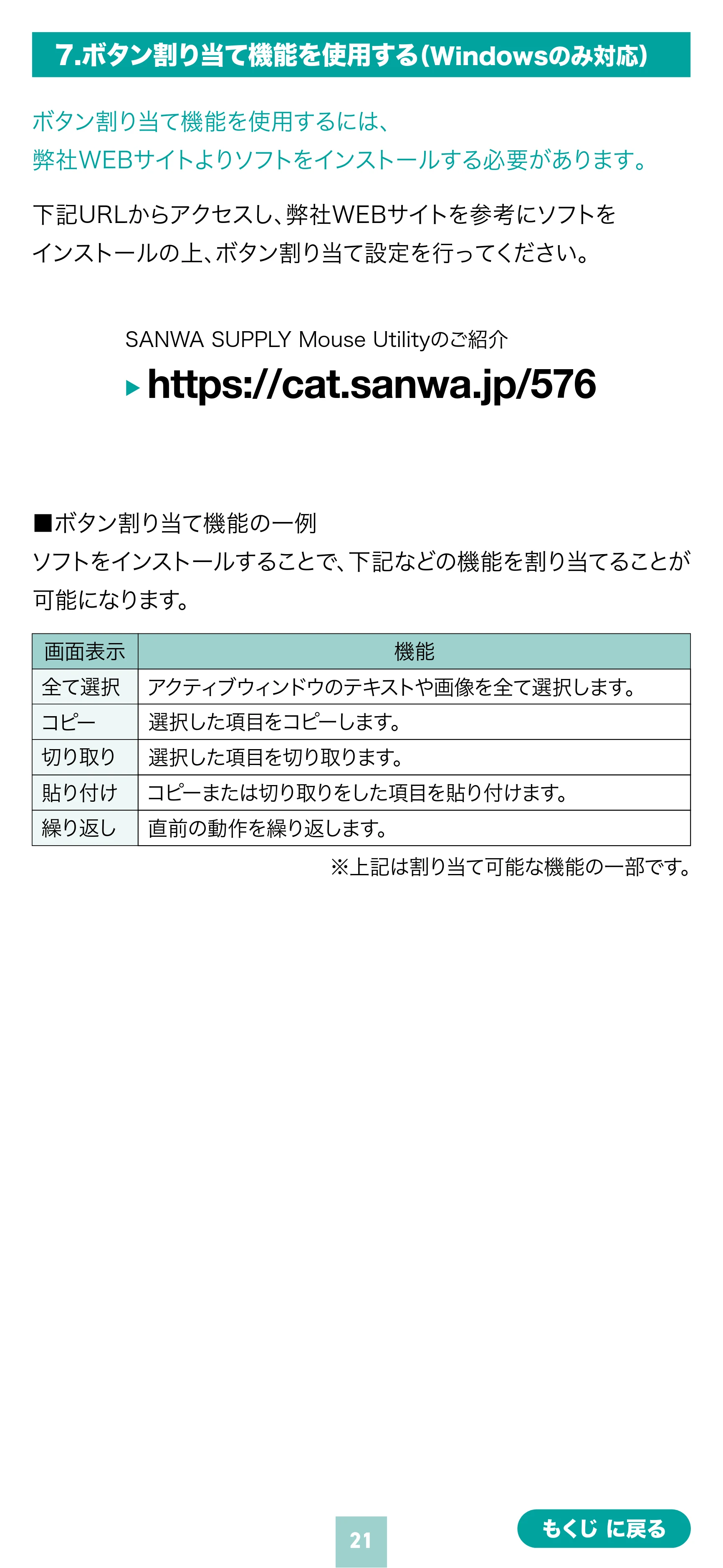 サンワサプライ MA-EBBS536BL 取扱説明書 — 原本ページ — 21ページ