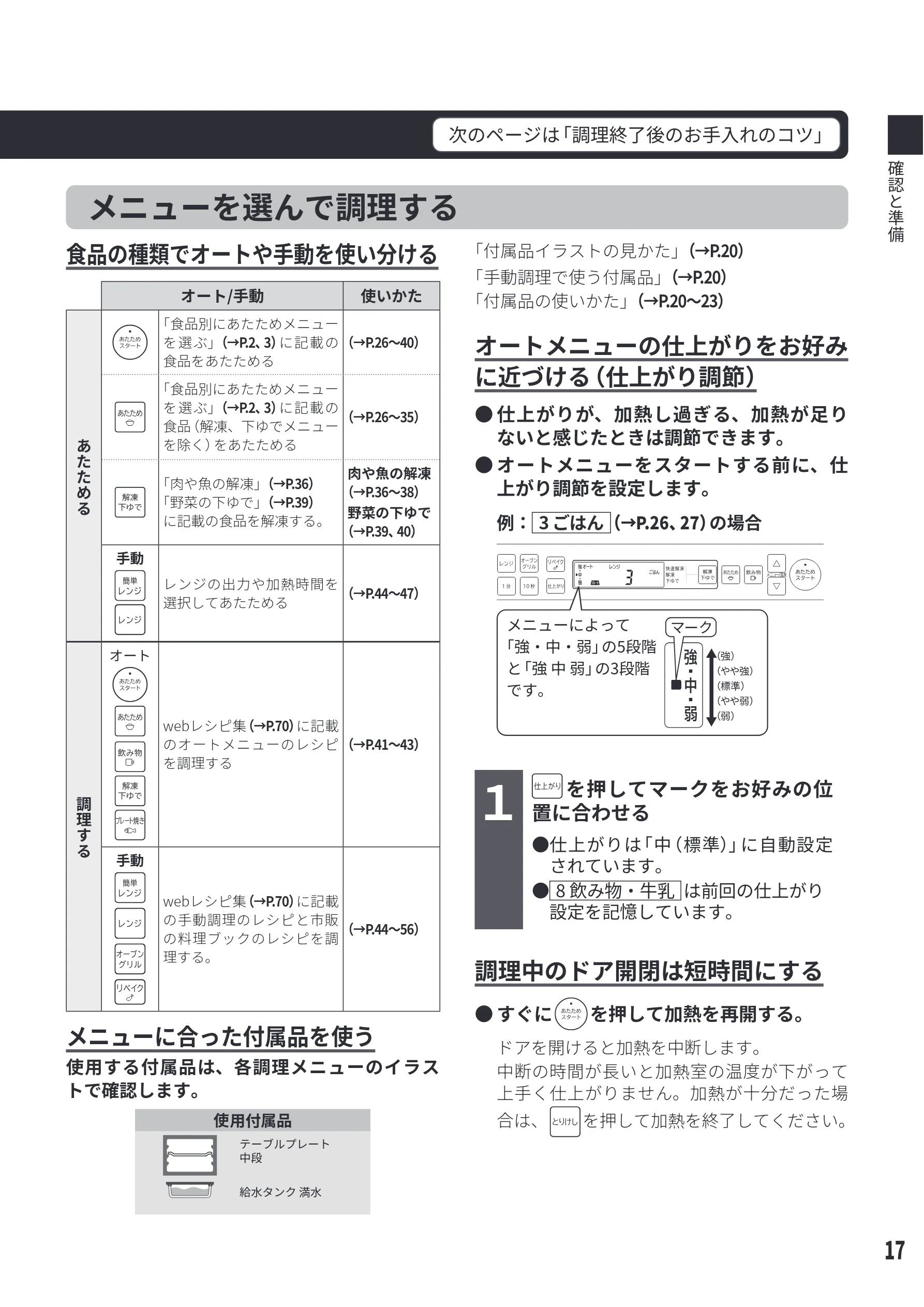 日立 MRO-S8E 取扱説明書 — ՒԼՖխԅ㋒ԆӚ⾪ↆӌӾ — 図版 17-1 — 17ページ