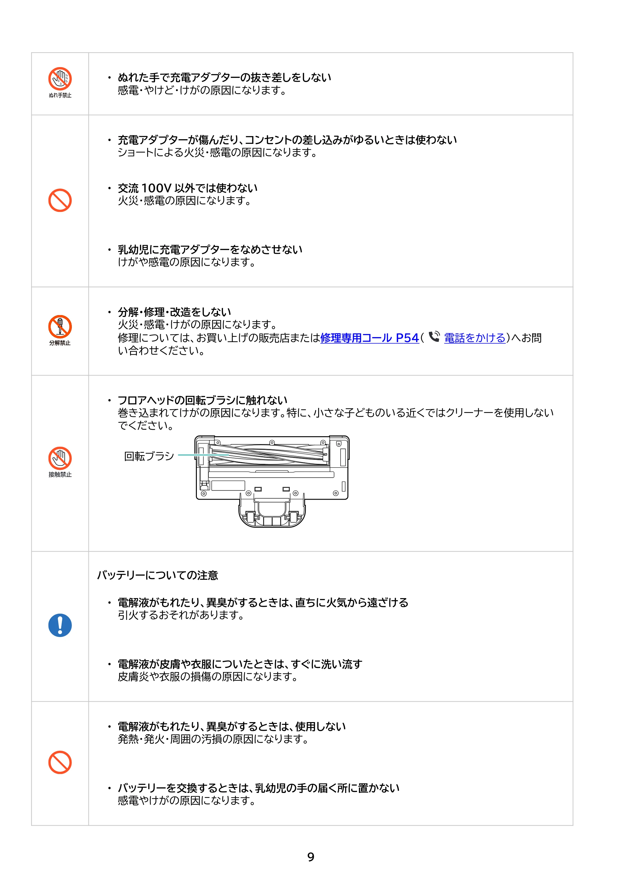 アイリスオーヤマ SCD-P3P 取扱説明書 — 原本ページ — 9ページ