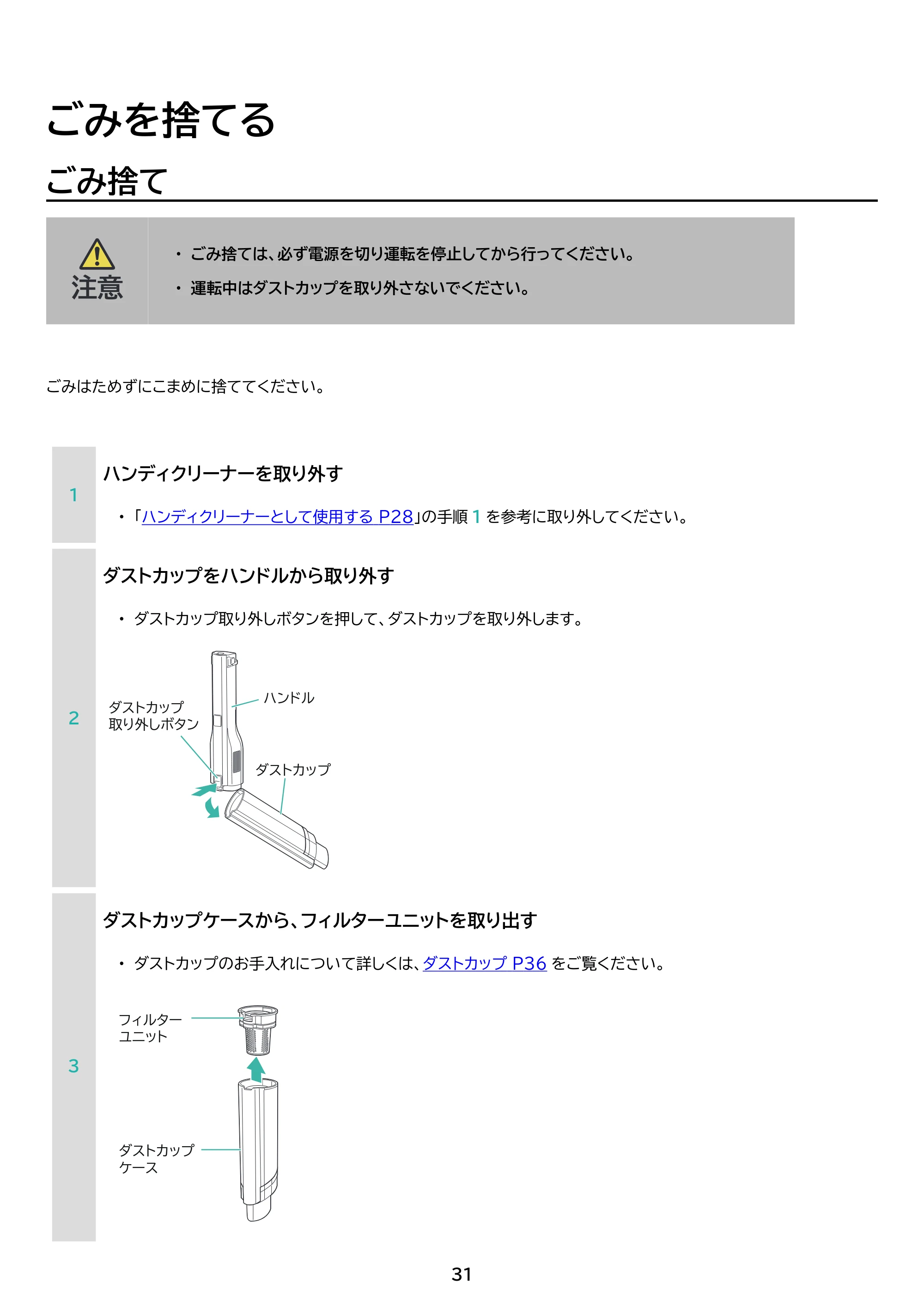 アイリスオーヤマ SCD-P3P 取扱説明書 — 原本ページ — 31ページ