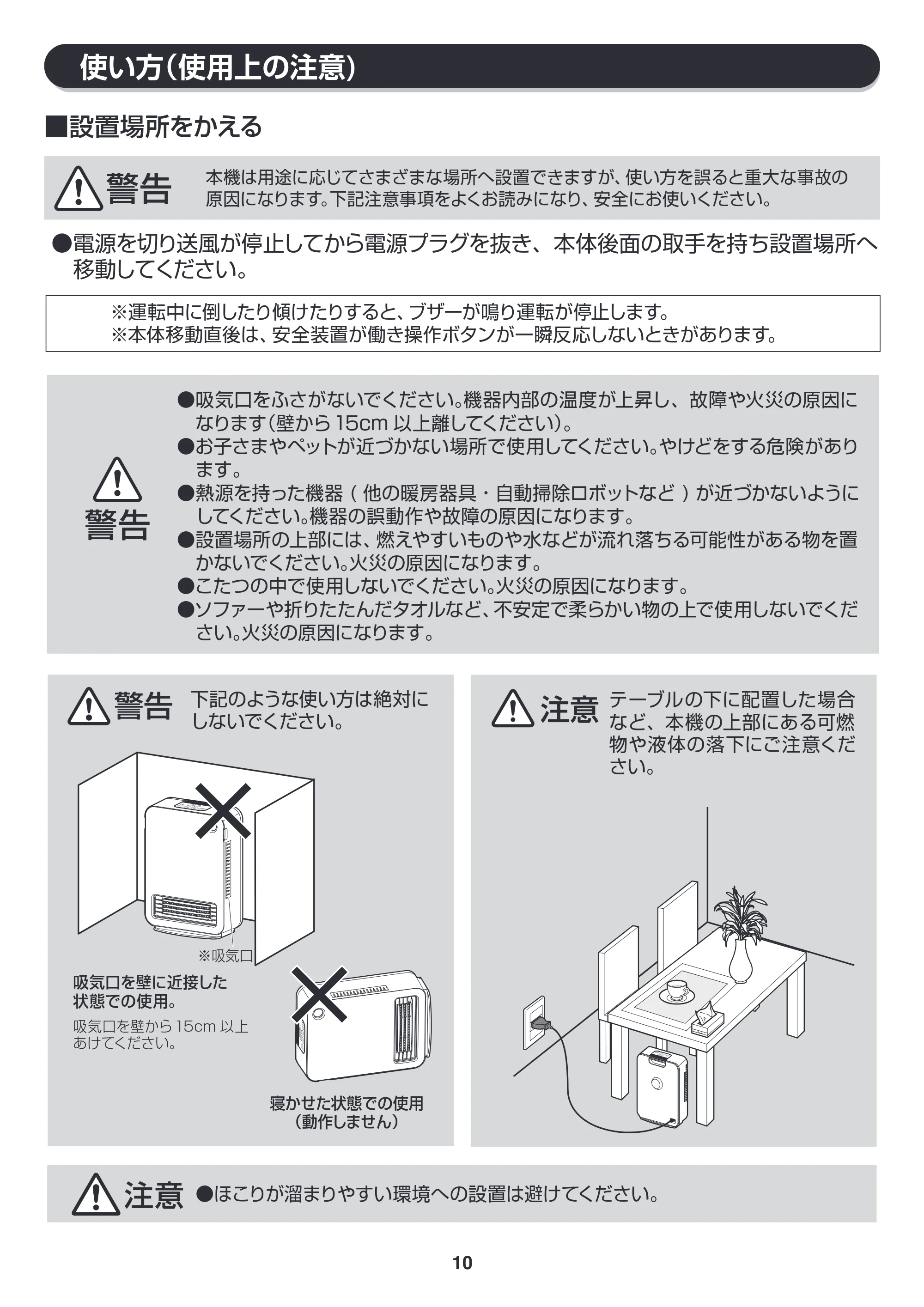 アイリスオーヤマ JCH-12D 取扱説明書 — 原本ページ — 10ページ