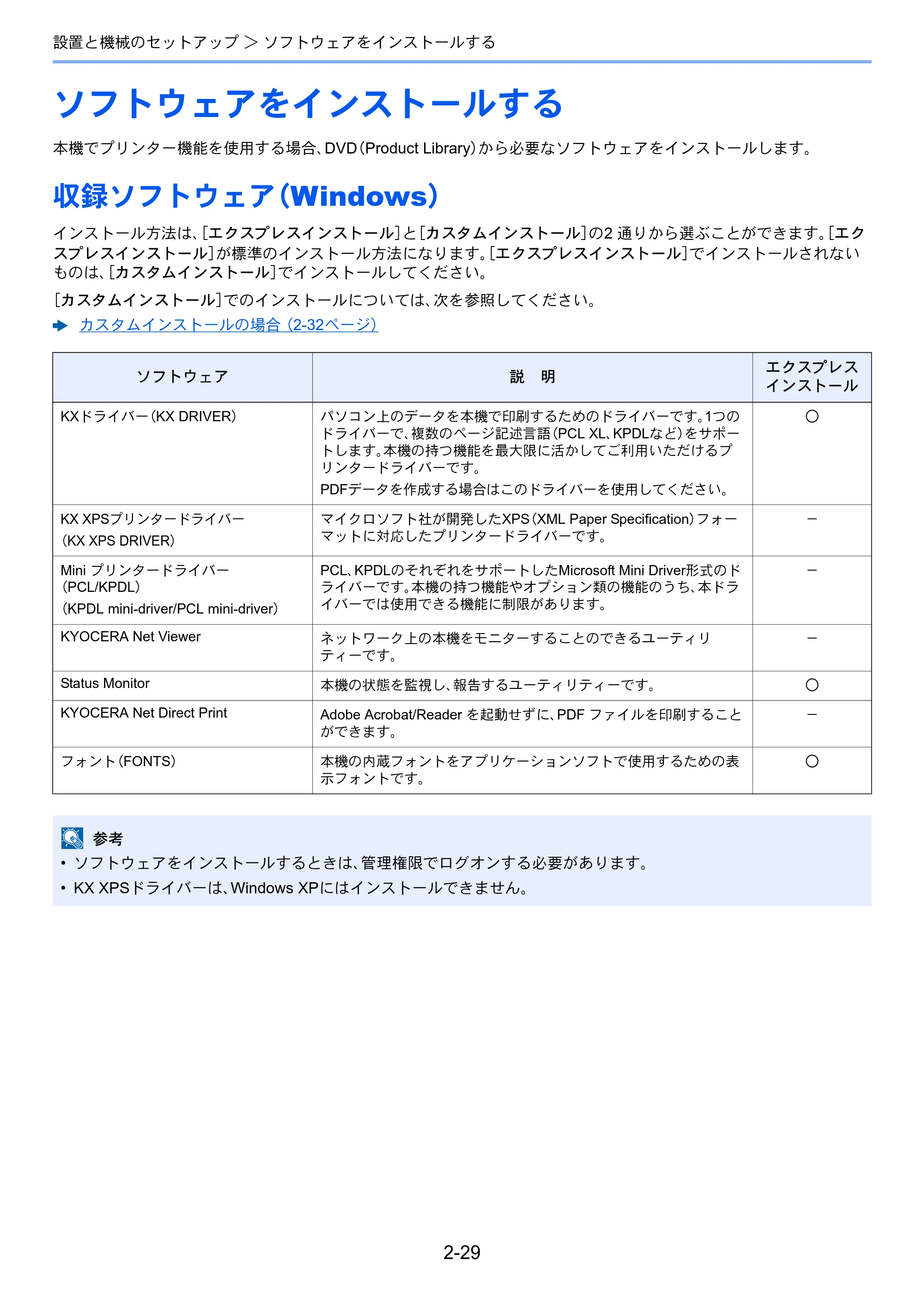 京セラ ECOSYS P2040dw ECOSYS P2040dw 使用説明書 — ソフトウェアをインストールする — 原本ページ — 60ページ