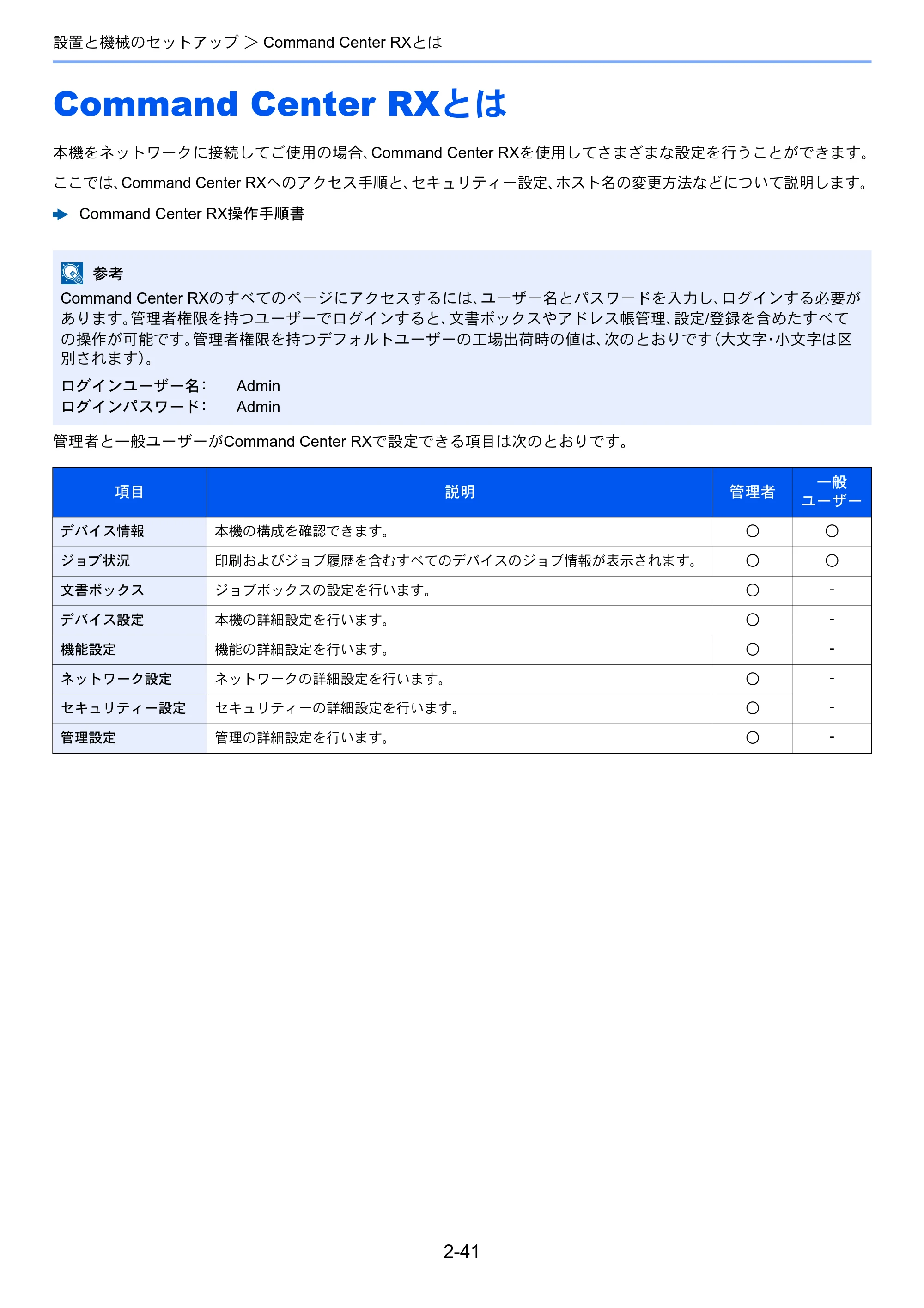 京セラ ECOSYS P2040dw ECOSYS P2040dw 使用説明書 — Command Center RXとは — 原本ページ — 72ページ