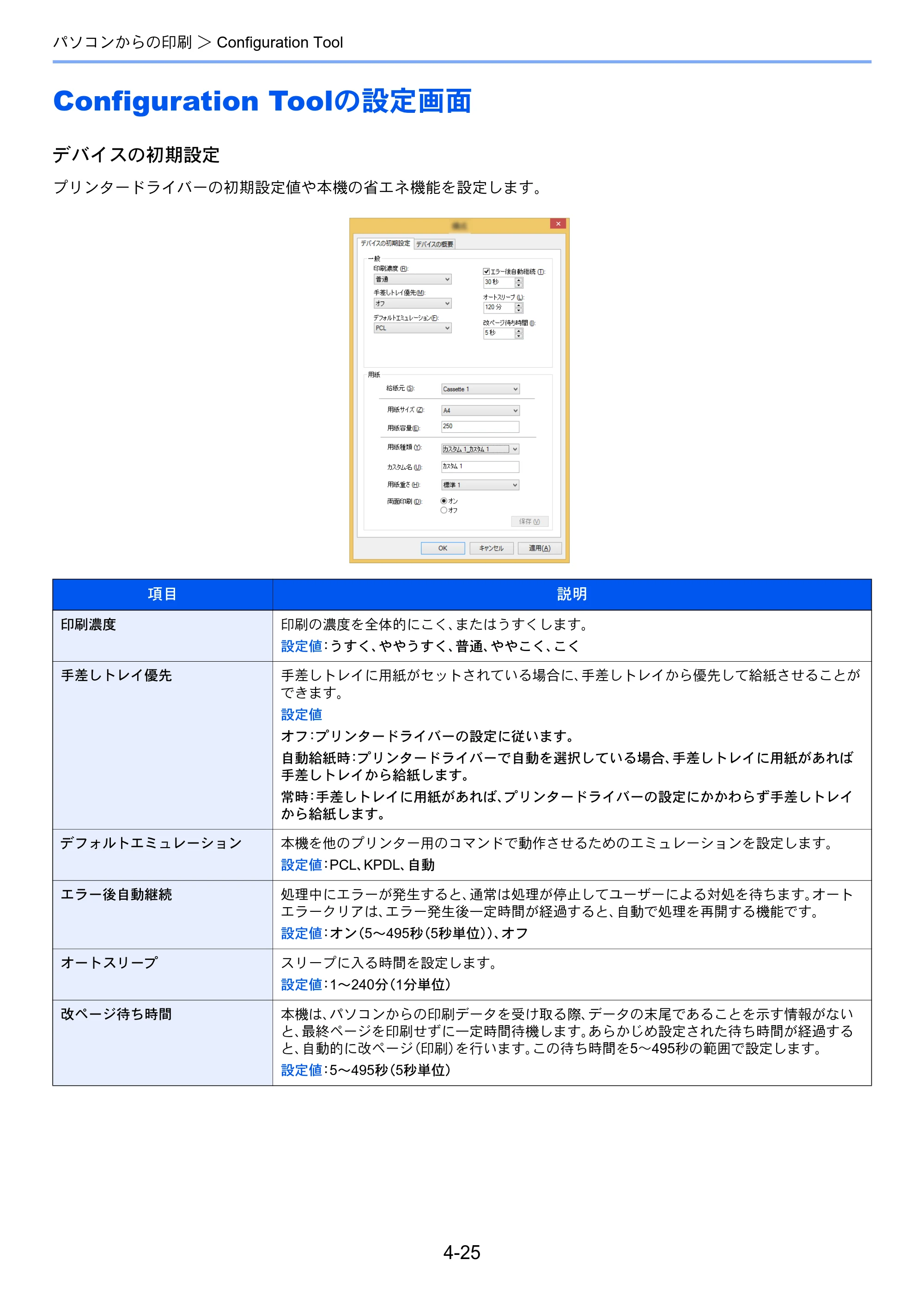 京セラ ECOSYS P2040dw ECOSYS P2040dw 使用説明書 — Configuration Toolの設定画面 — 原本ページ — 113ページ