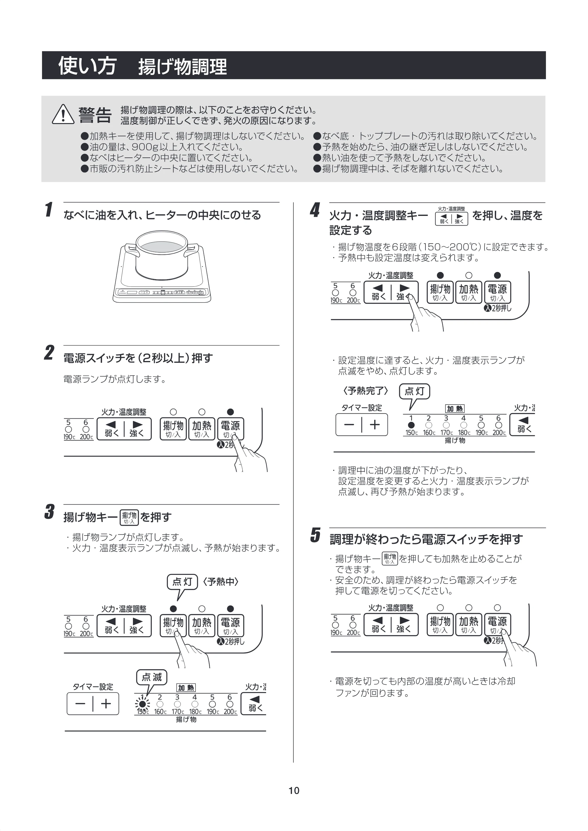 アイリスオーヤマ IHC-B121 取扱説明書 — 原本ページ — 10ページ