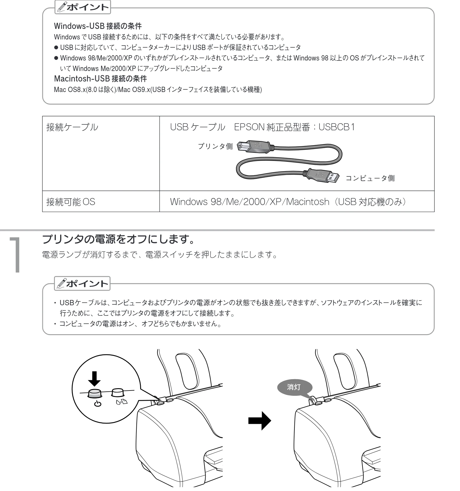 エプソン CL-750 スタートアップガイド — コンピュータとの接続 — 図版 14-1 — 14ページ