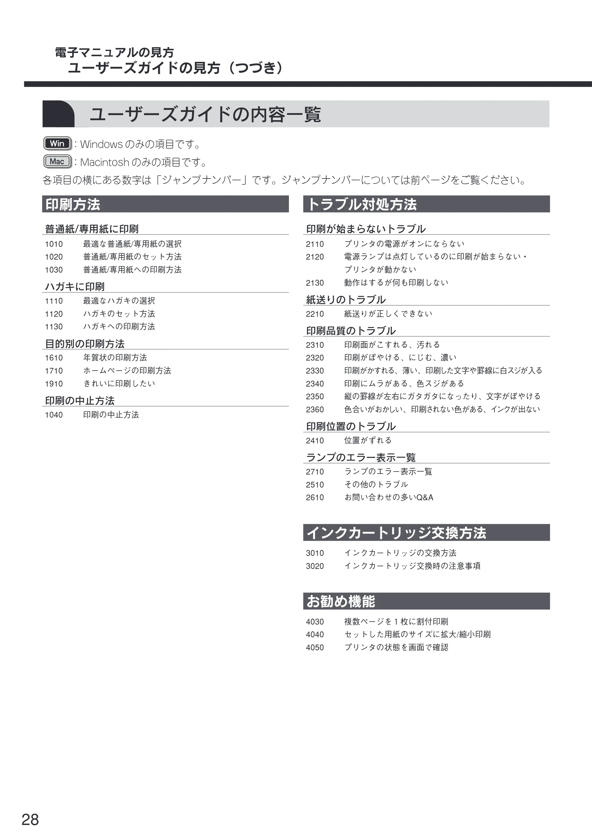 エプソン CL-750 スタートアップガイド — ユーザーズガイドの内容一覧 — 原本ページ — 30ページ