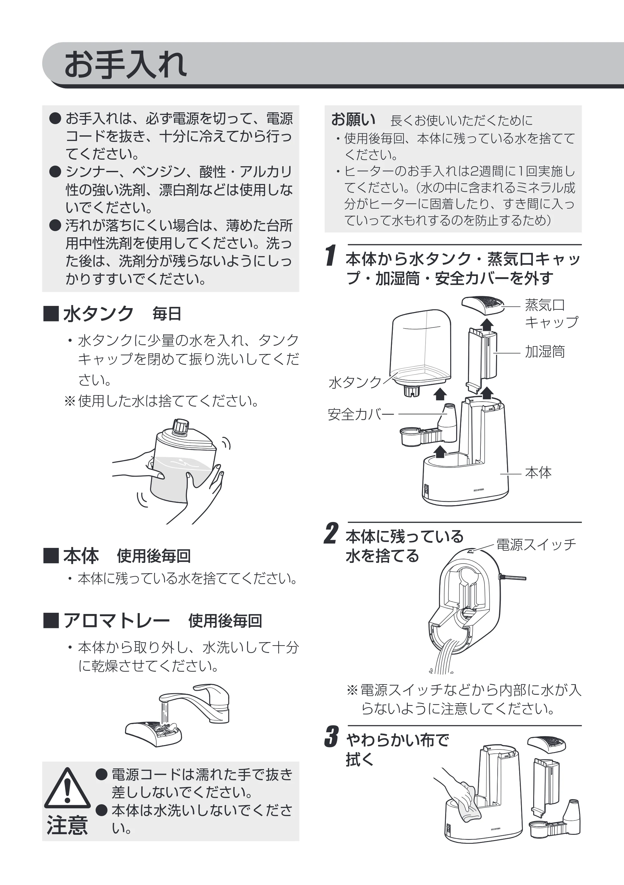 アイリスオーヤマ AHM-H26B 取扱説明書 — 原本ページ — 12ページ
