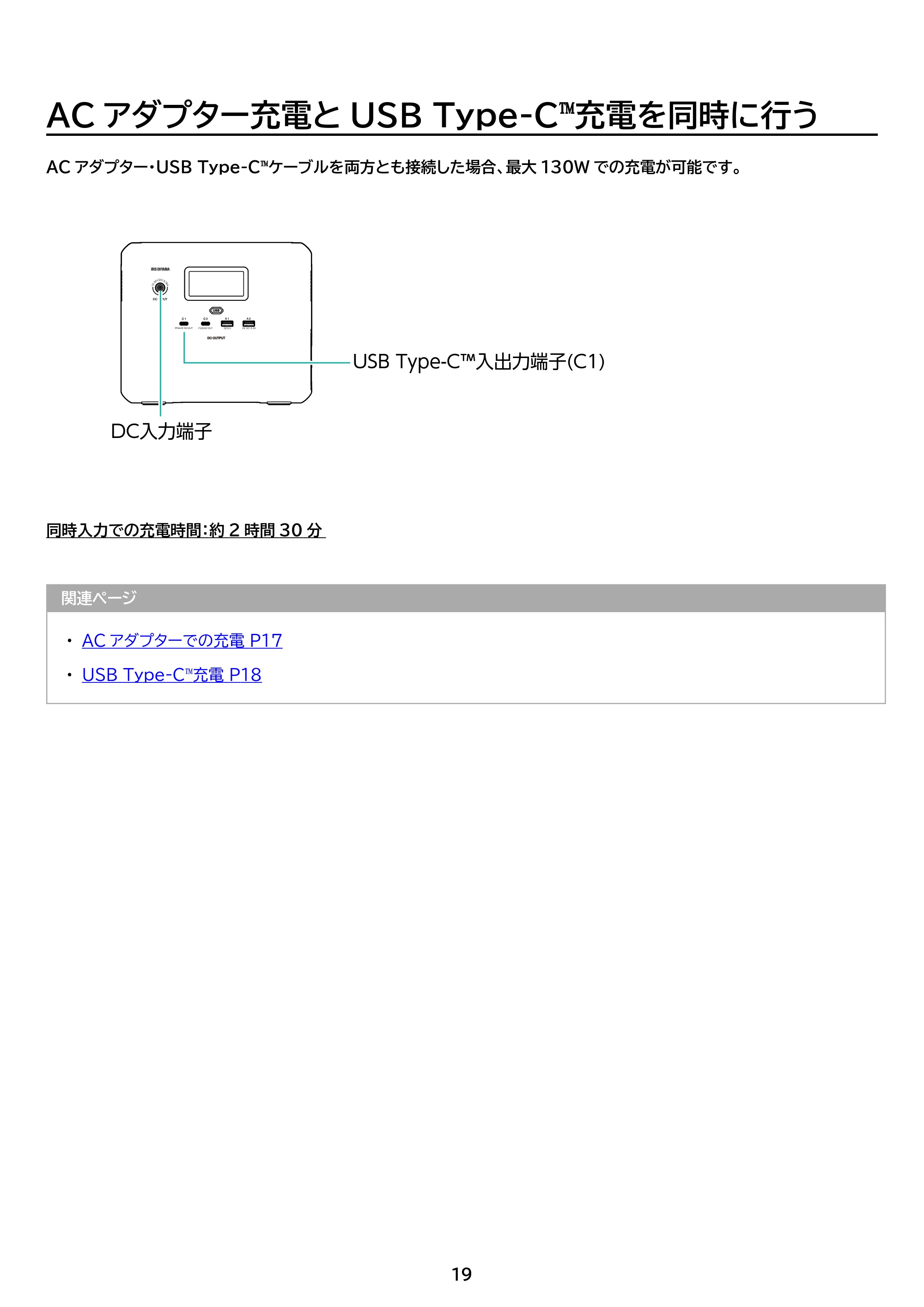 アイリスオーヤマ IPU-A280 取扱説明書 — 原本ページ — 19ページ
