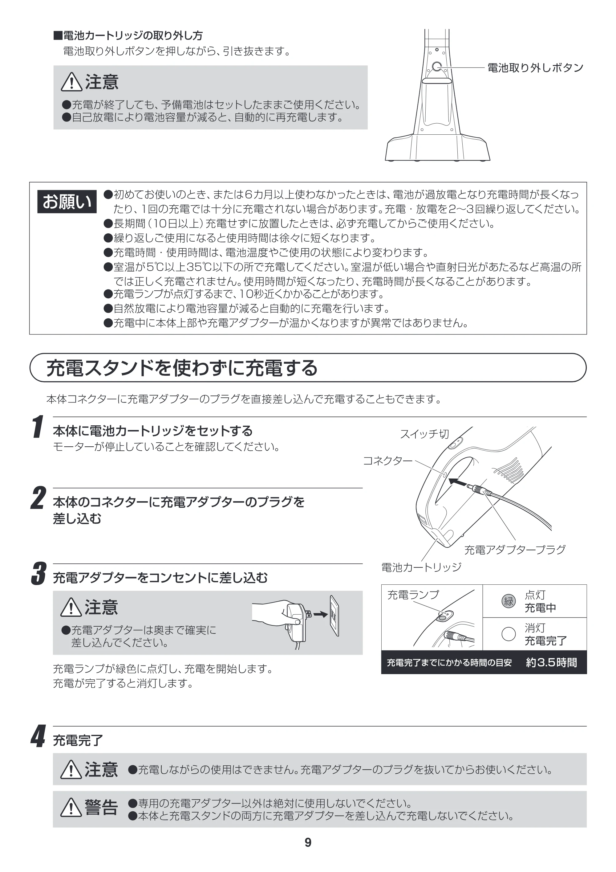 アイリスオーヤマ ESC-7DCK 取扱説明書 — 原本ページ — 9ページ