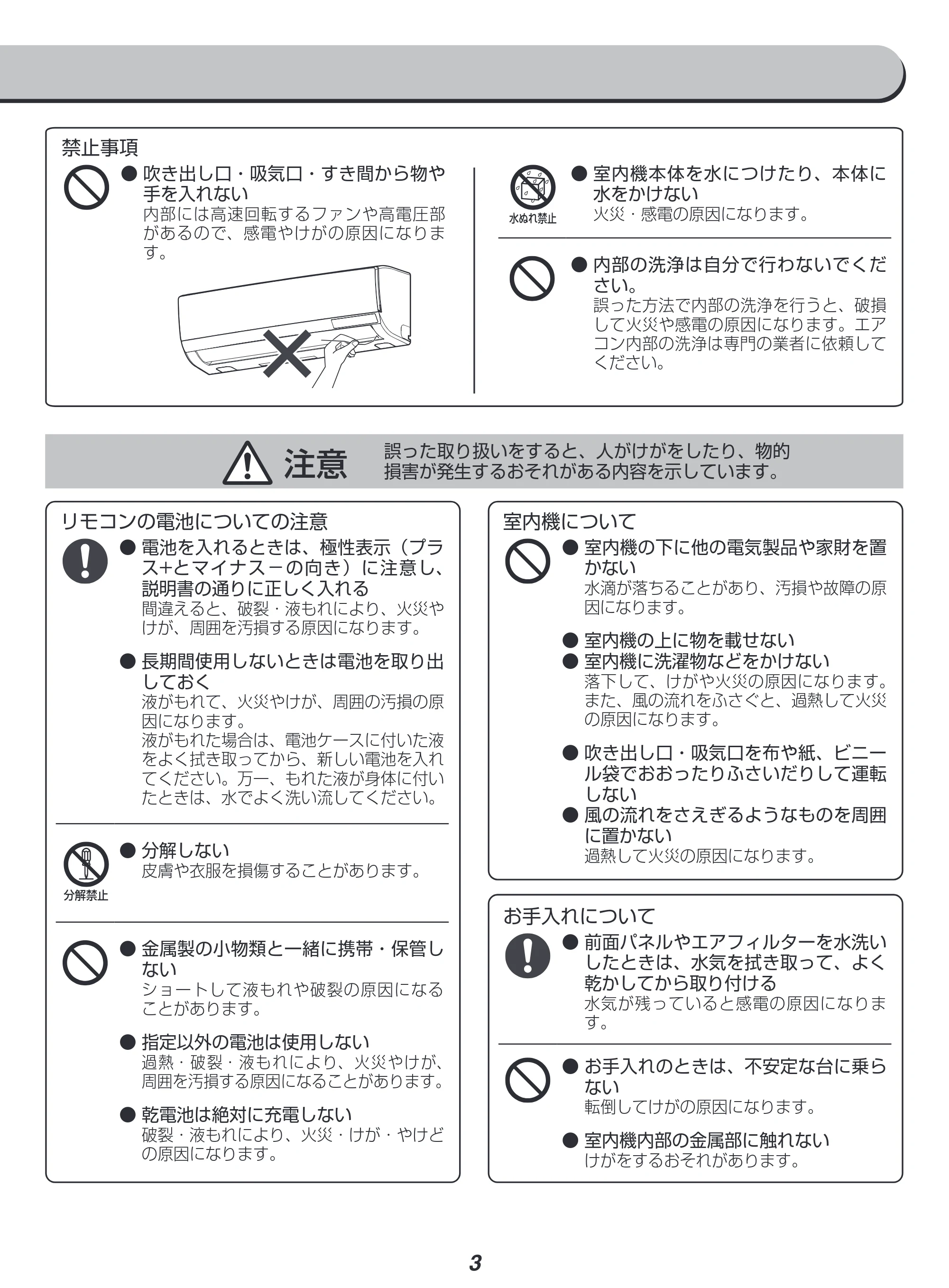 アイリスオーヤマ IRA-2221G 取扱説明書 — 原本ページ — 3ページ