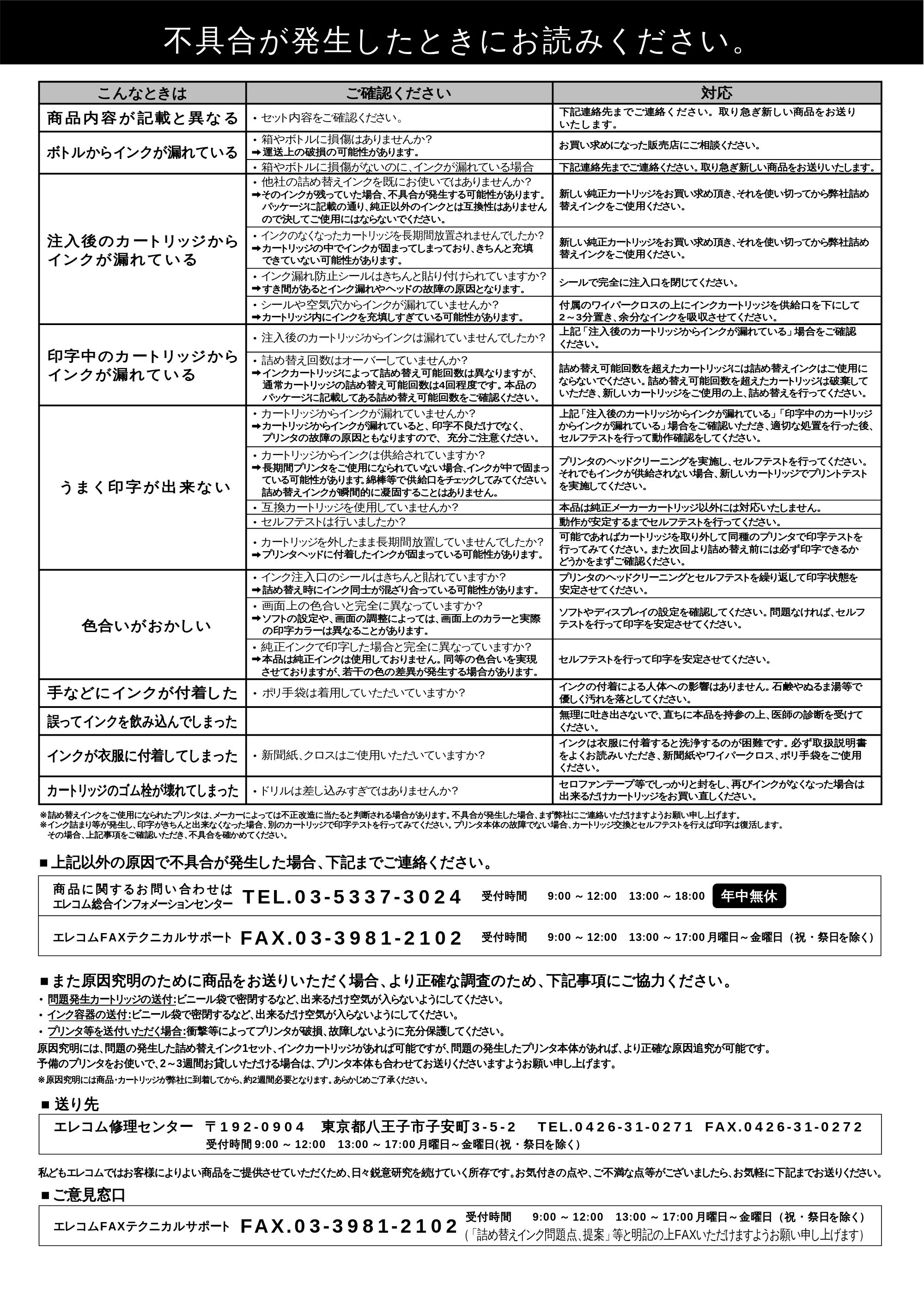 エレコム THR-017CB 取扱説明書 — 原本ページ — 2ページ
