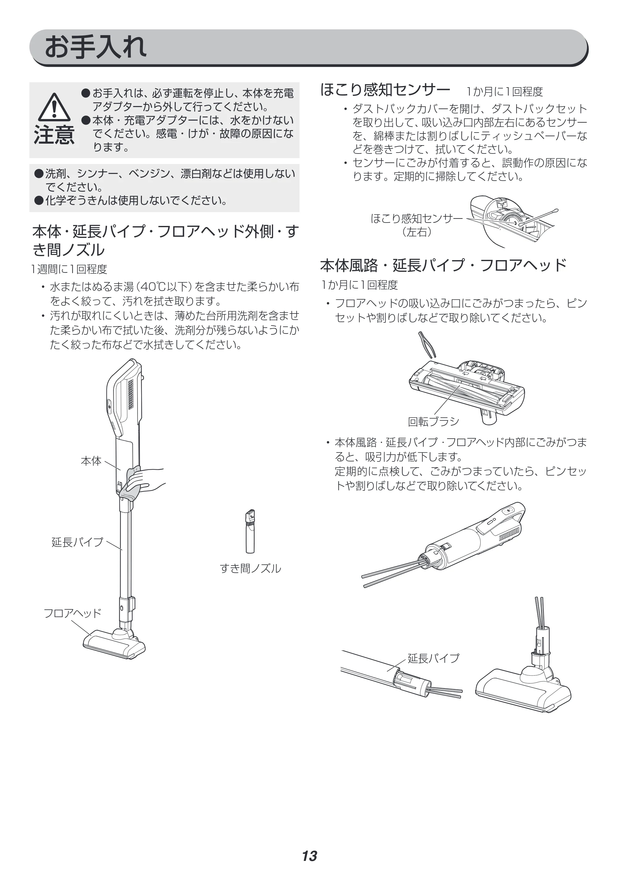 アイリスオーヤマ SBD-76P 取扱説明書 — 原本ページ — 13ページ